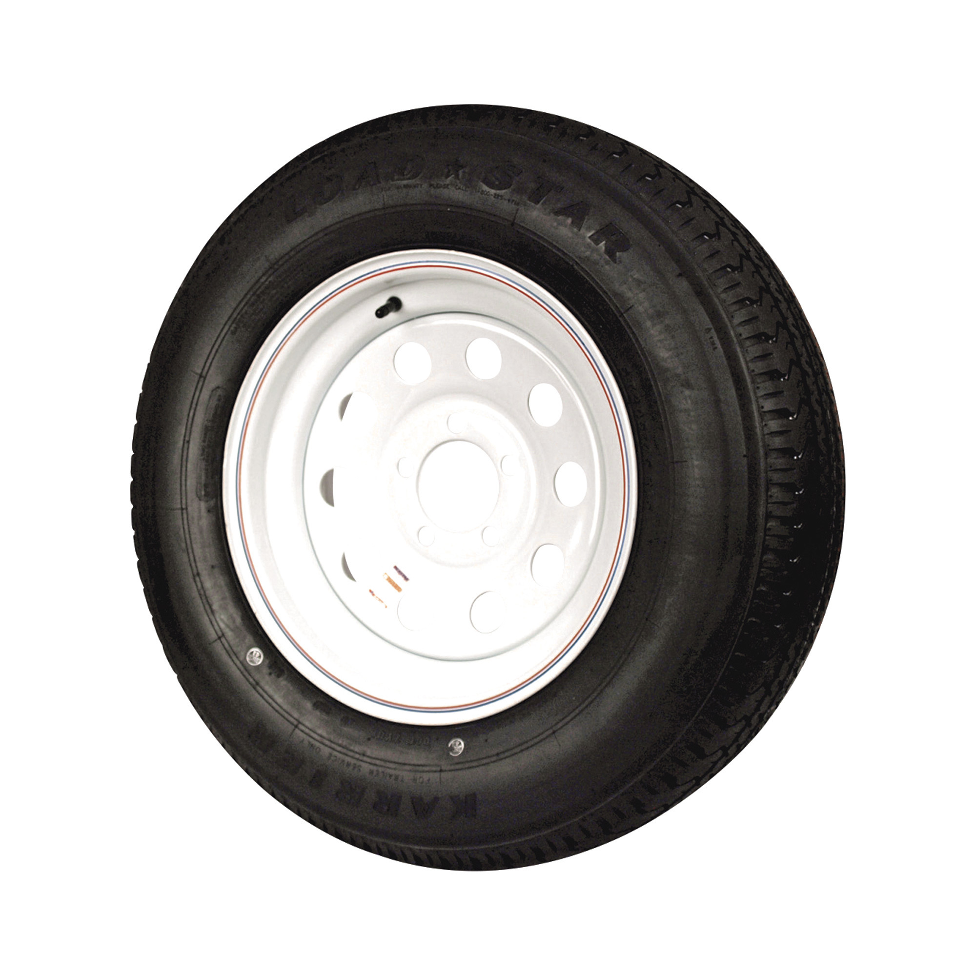 Kenda Karrier 14in. 8-Ply Radial Trailer Tire and Wheel Assembly, ST205/75R-14, 5-Hole, Load Range D, Model# DM205R4D-5MI