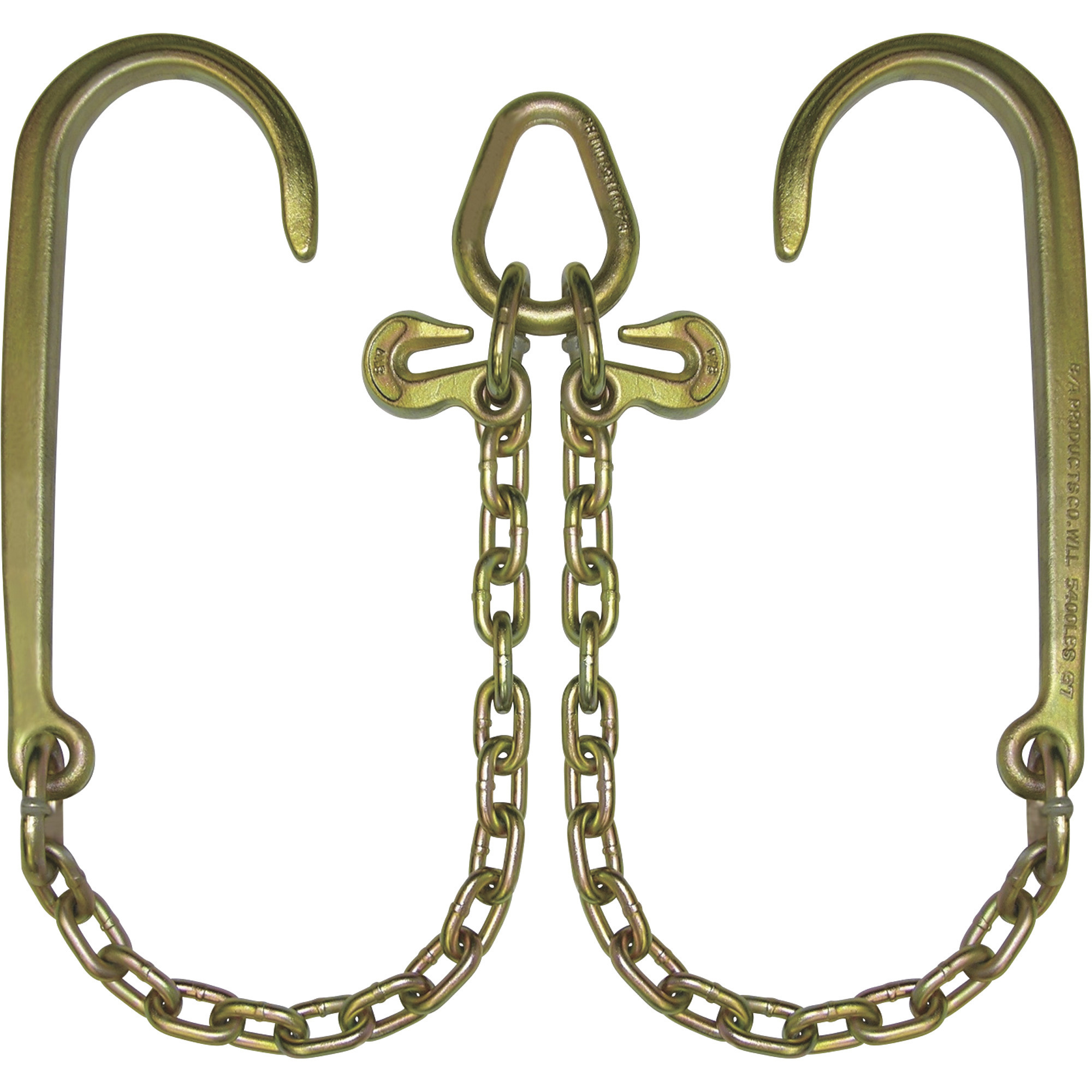 B/A Products V-Chain with Hooks — 15in. J Hooks; 3-ft. Legs, Model#  N711-8-3