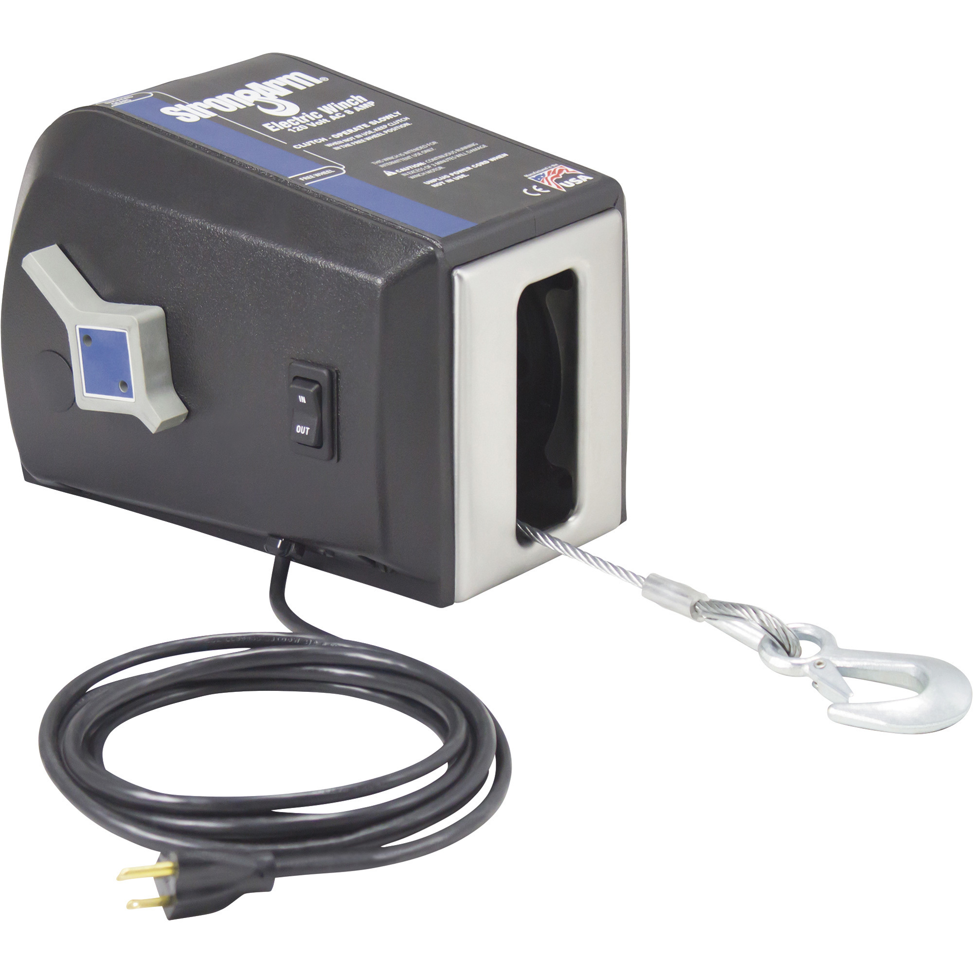 Dutton-Lainson StrongArm 120 Volt AC Powered Electric Winch, 2700-Lb. Capacity, Galvanized Aircraft Cable, Model# SA9000AC