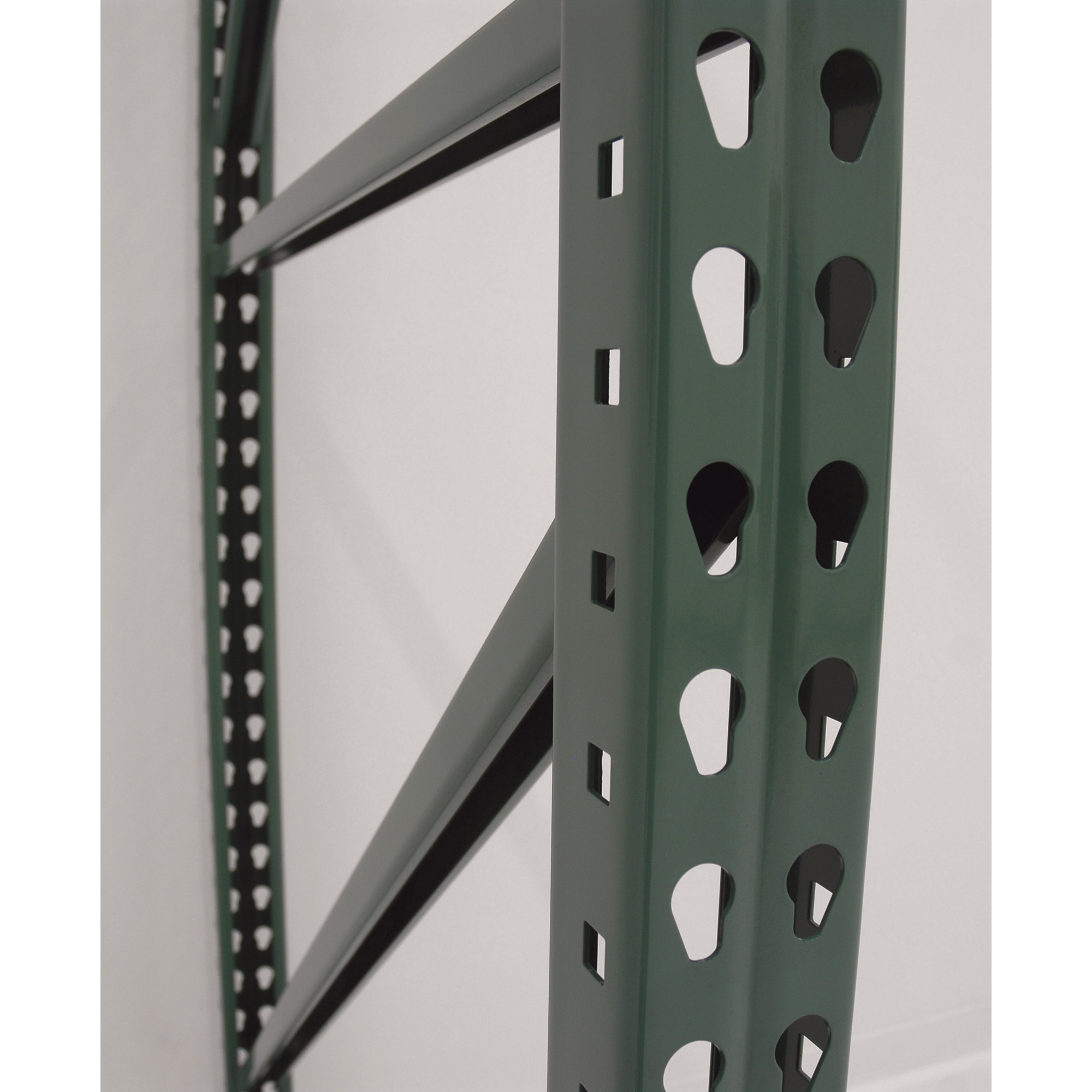 AK Industrial Teardrop Pallet Rack Frame, 24in.D x 120in.H, Model# AK-UFI-120-24