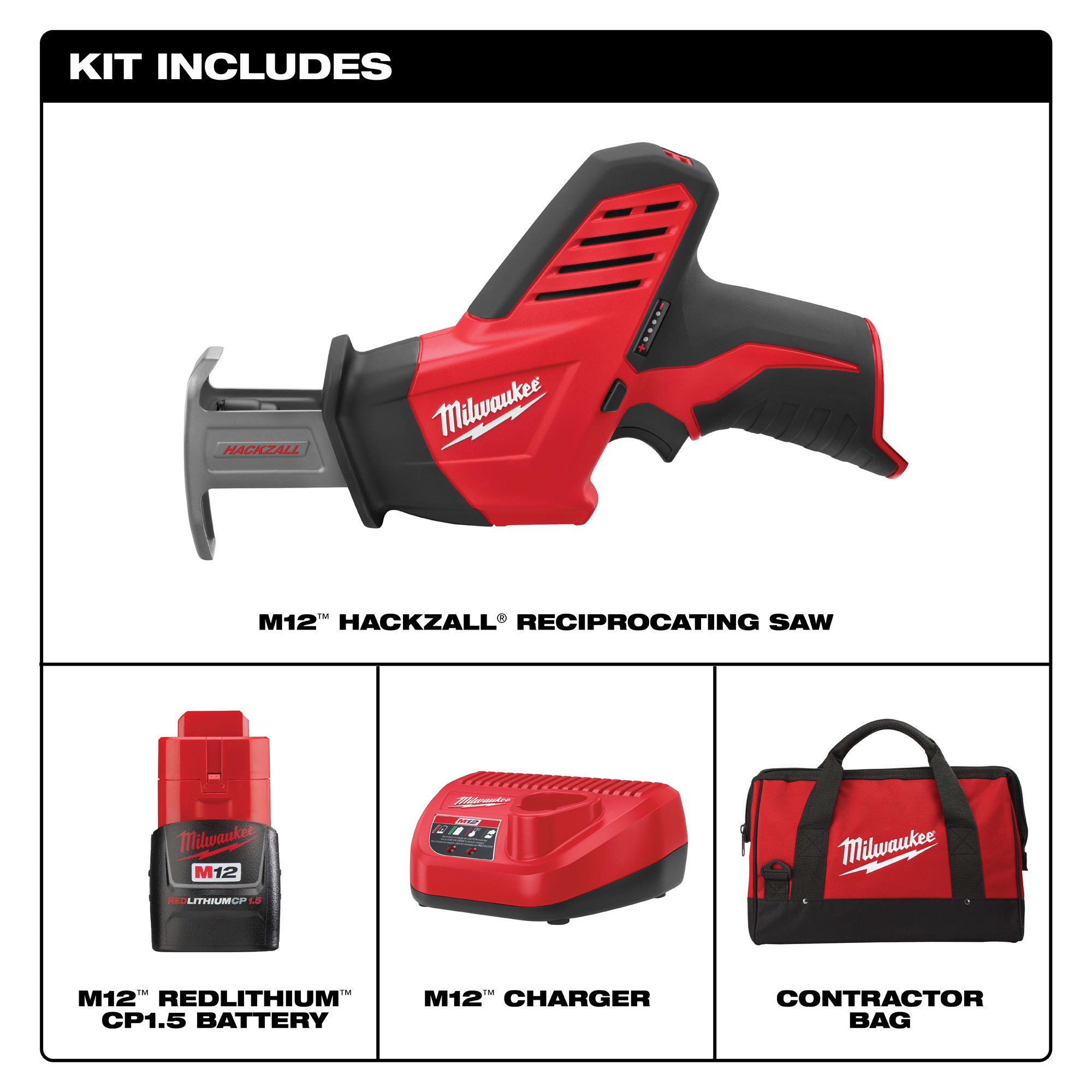 Milwaukee 12v discount sawzall tool only