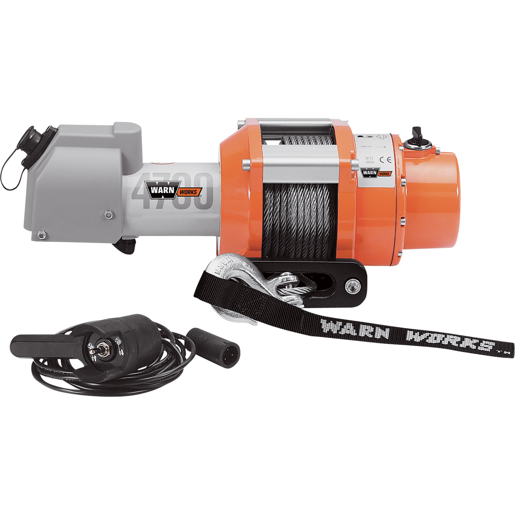 WARN Works® 4700 12V DC Powered Winch — 4700-Lb. Capacity, Model# 4700DC