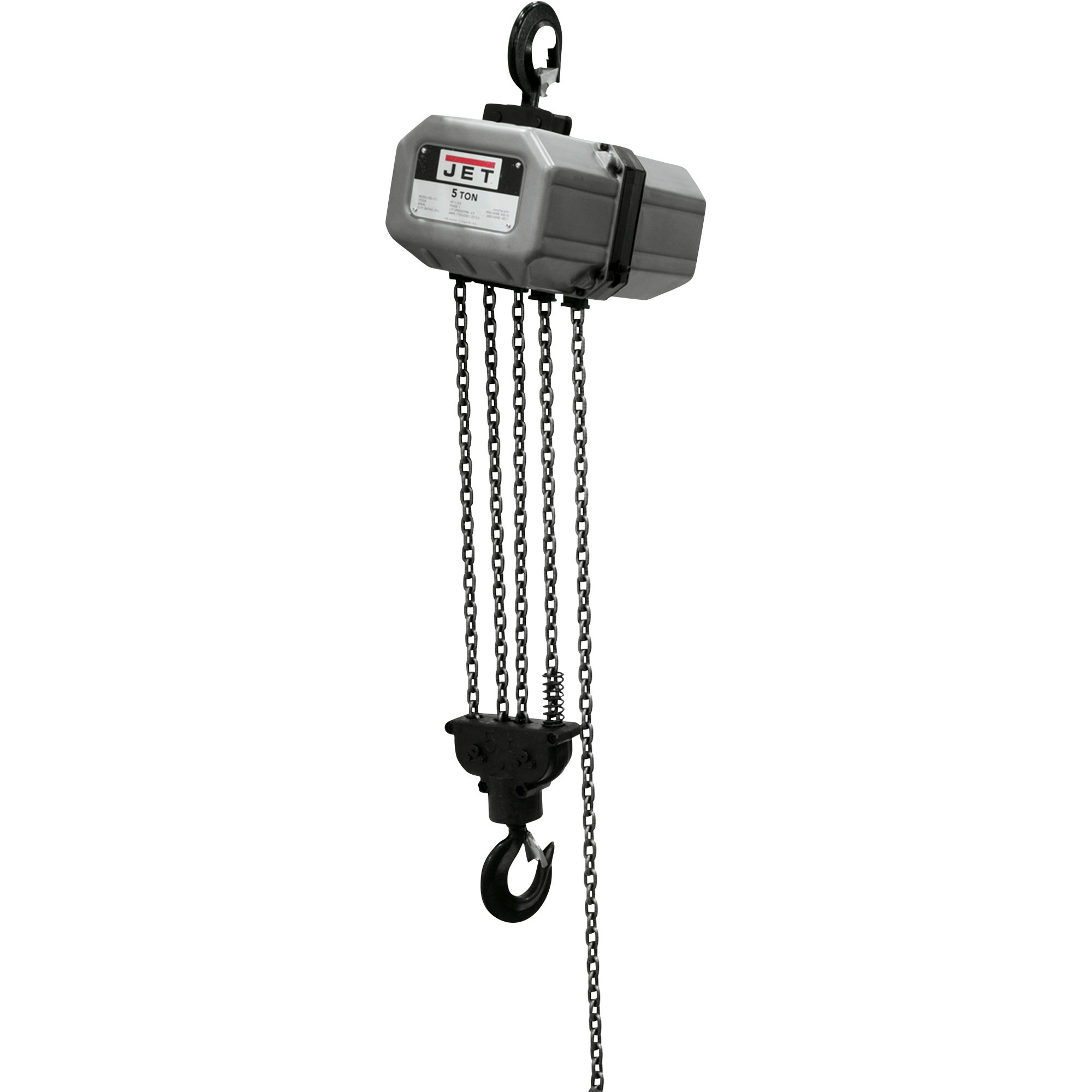 JET Electric Chain Hoist, 10,000-Lb. Capacity, 20ft. Lift, Model# 5SS-3C-20