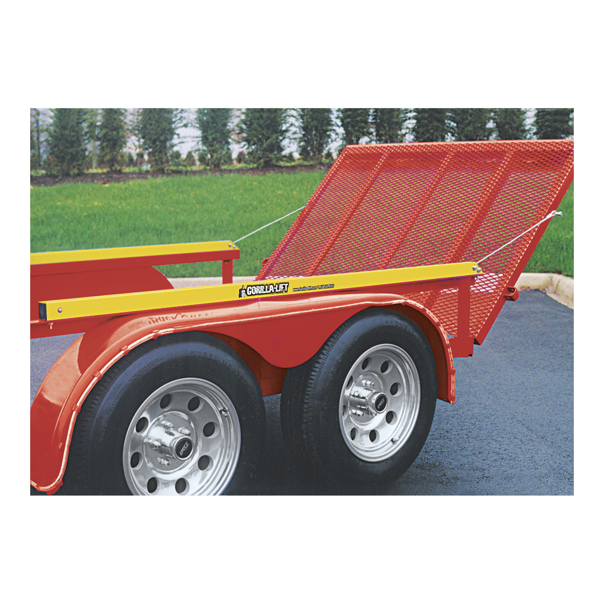Gorilla Lift GOR2LFT 2-Sided Tailgate Utility Trailer Gate ＆ Ramp Lift Assist System with One-Handed Operation - 1