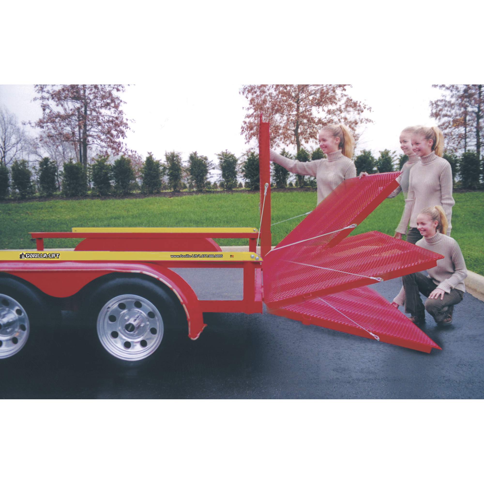 Gorilla Lift GOR2LFT 2-Sided Tailgate Utility Trailer Gate ＆ Ramp Lift Assist System with One-Handed Operation - 2