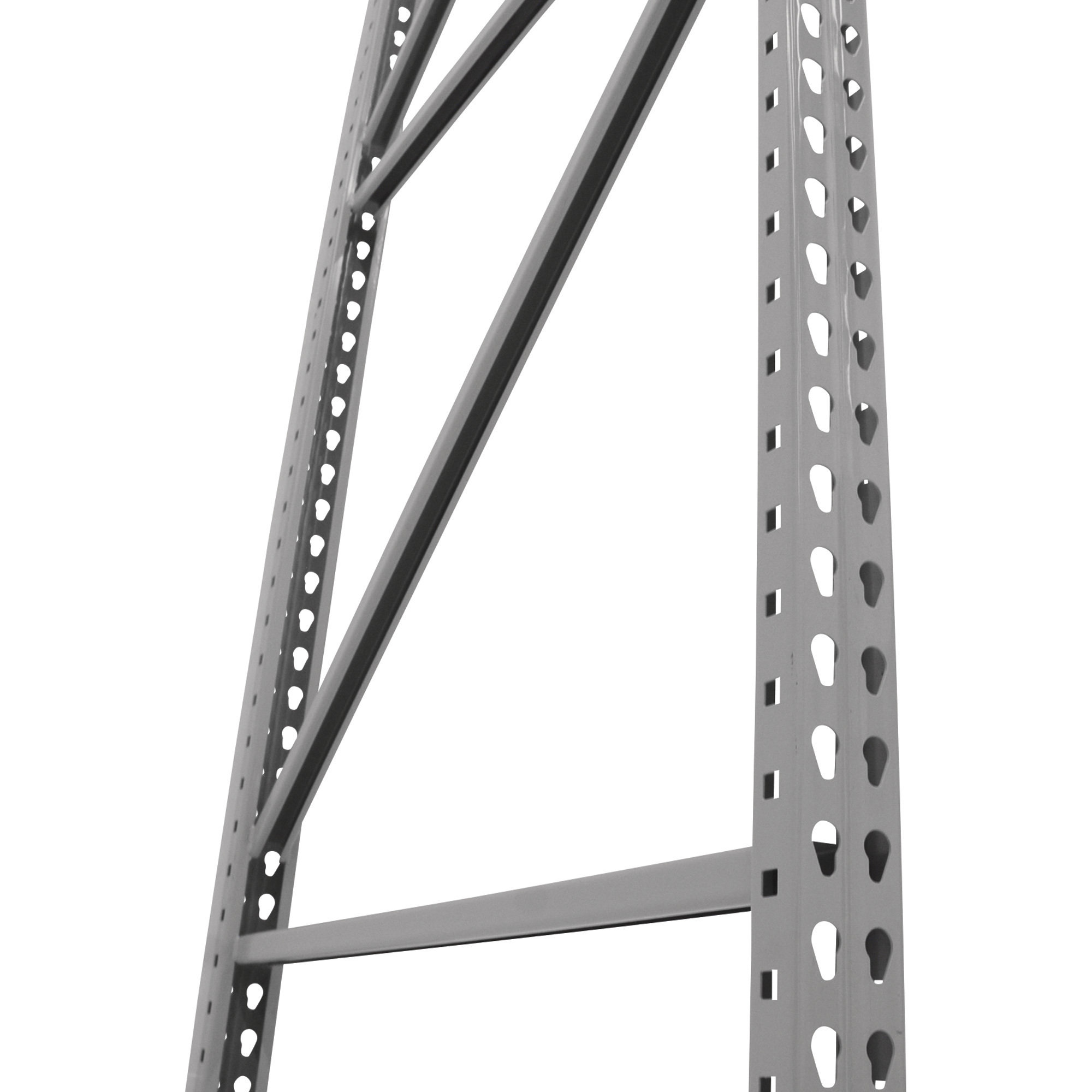 AK Utility Teardrop Pallet Rack Frame, 24in.D x 96in.H, Model# AK-UFI-96-24GY