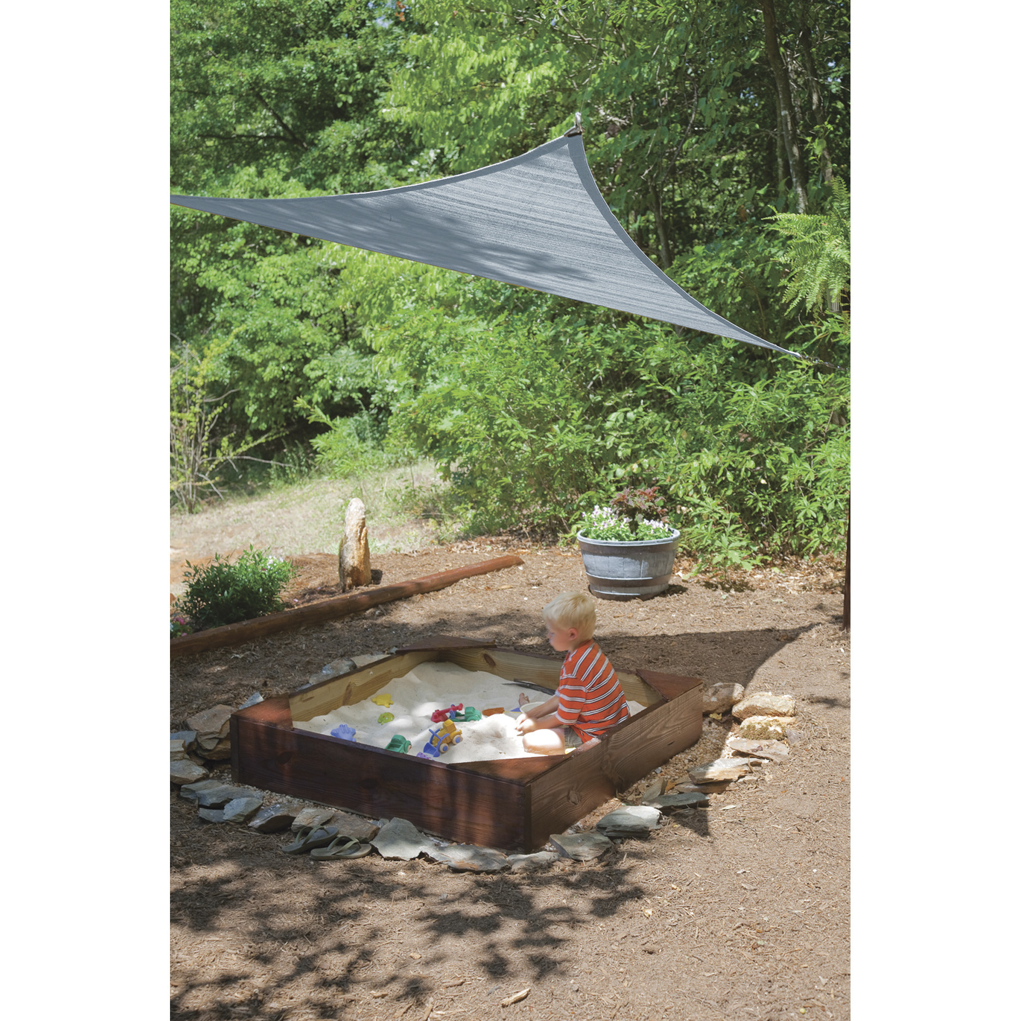 ShelterLogic Sun Shade Sail, 12ft. Triangle, Sea, Model# 64152