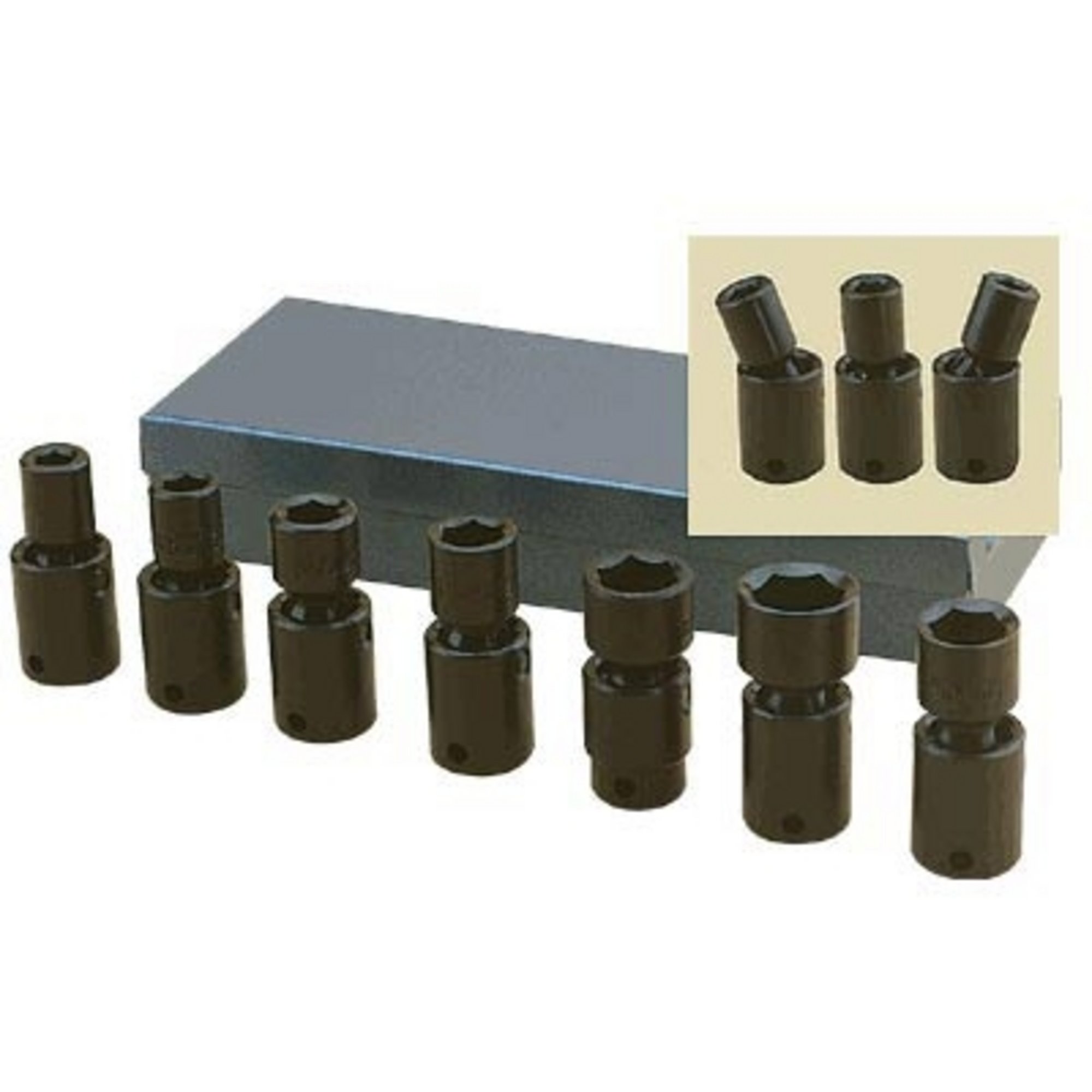 Northern Industrial Impact Sockets — 3/8in. Drive, 7Pc. Metric Set Northern Tool