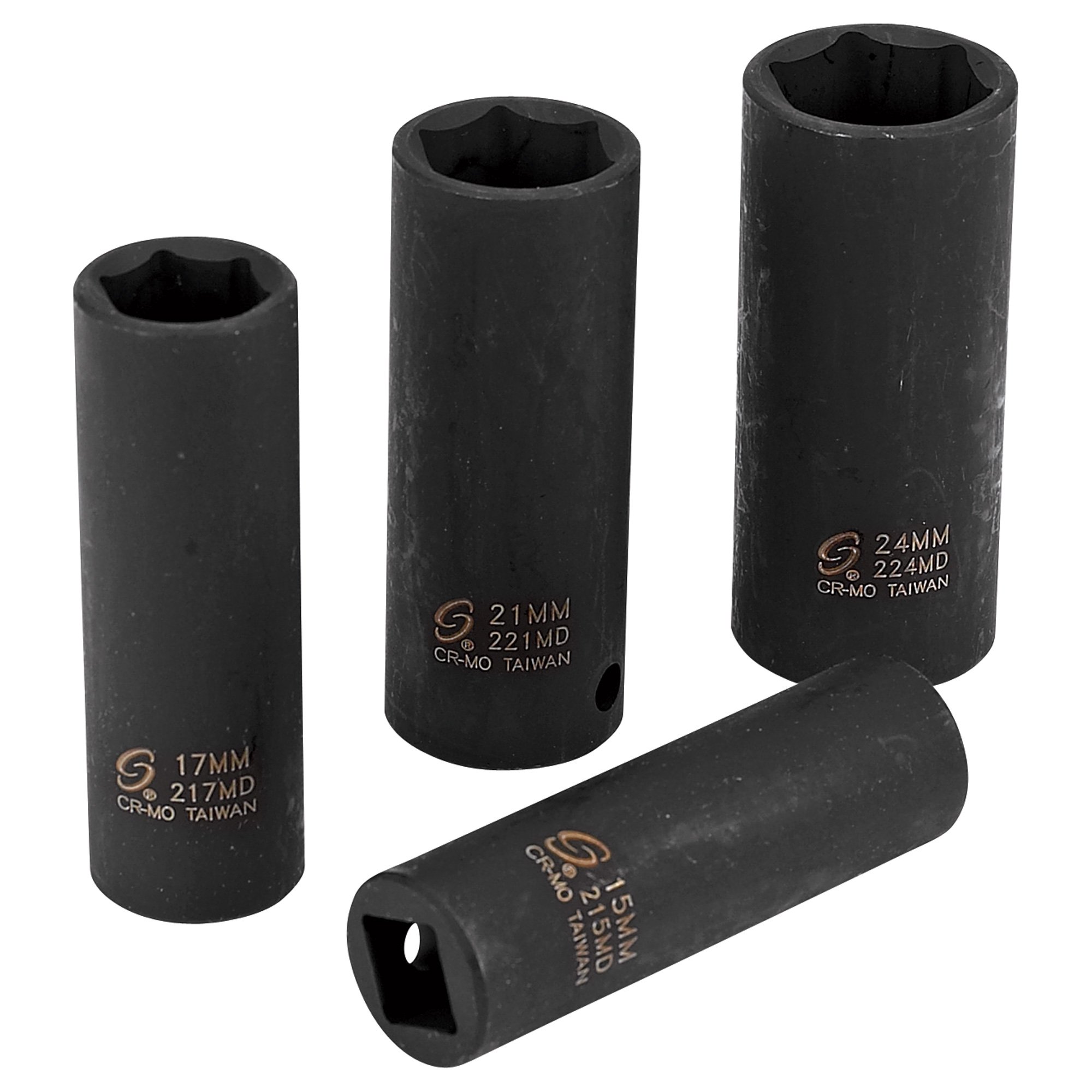 Sunex 215MD 1/2-Inch Drive 15mm Deep Impact Socket – Chrome Molybdenum Alloy Steel, Radius Corner Design For Rusted Fasteners