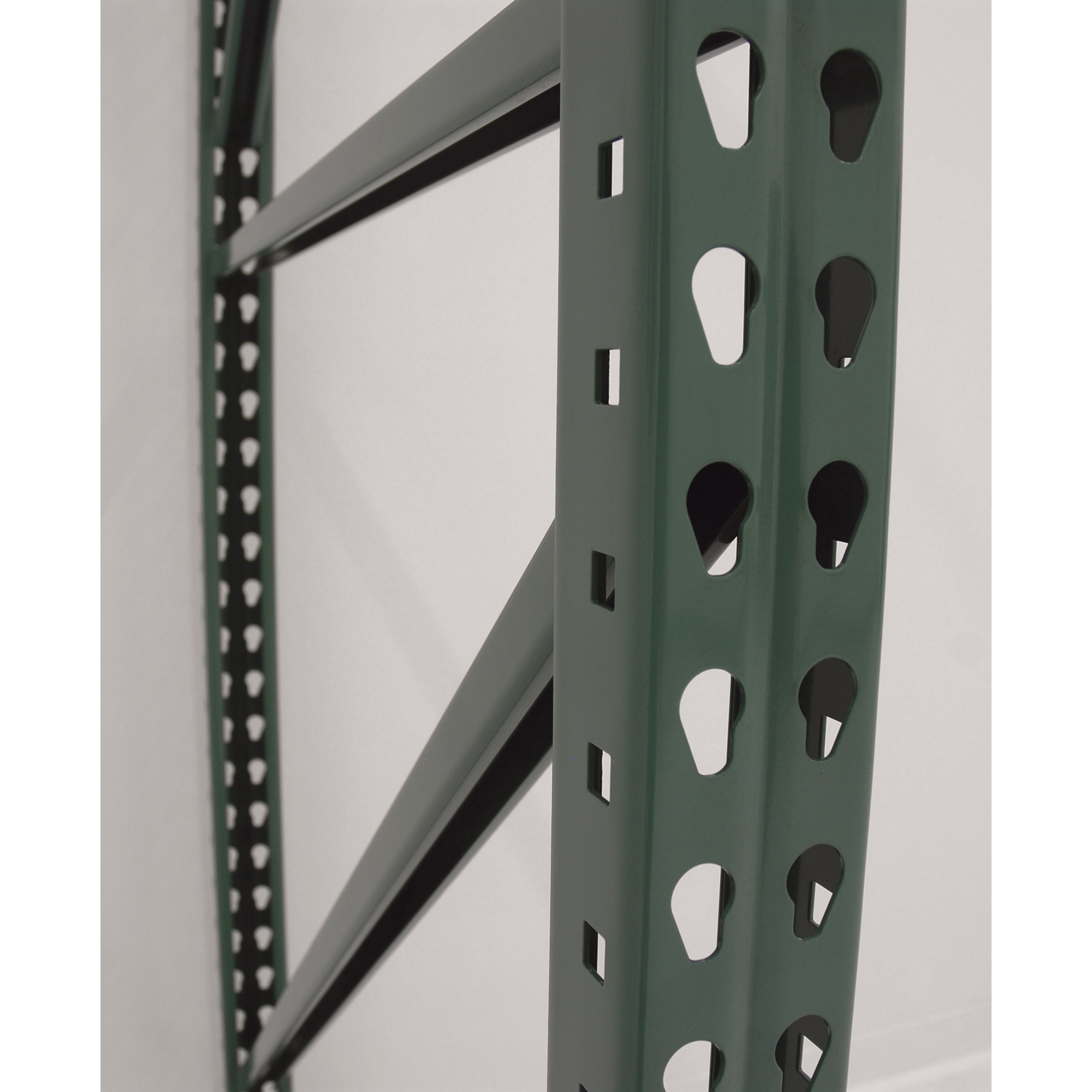 AK Industrial Teardrop Pallet Rack Frame, 36in.D x 144in.H, Model# AK-UFI-144-36