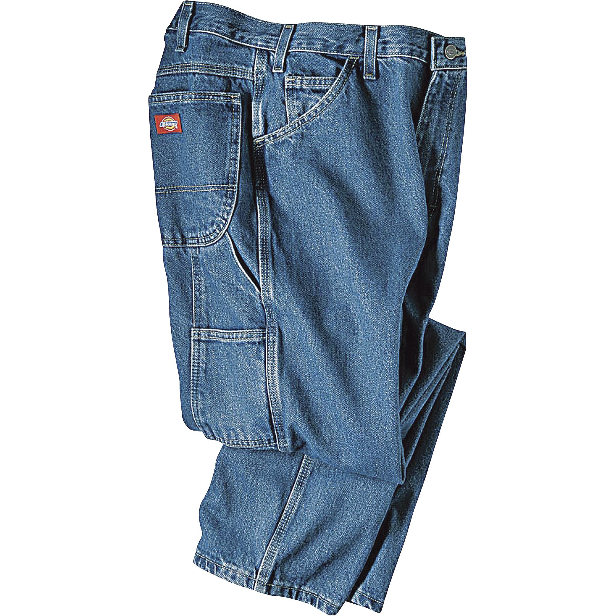 Workhorse Jeans, Stonewash Denim, Relaxed Fit, Double Knee, Men's 30 x  34-In.