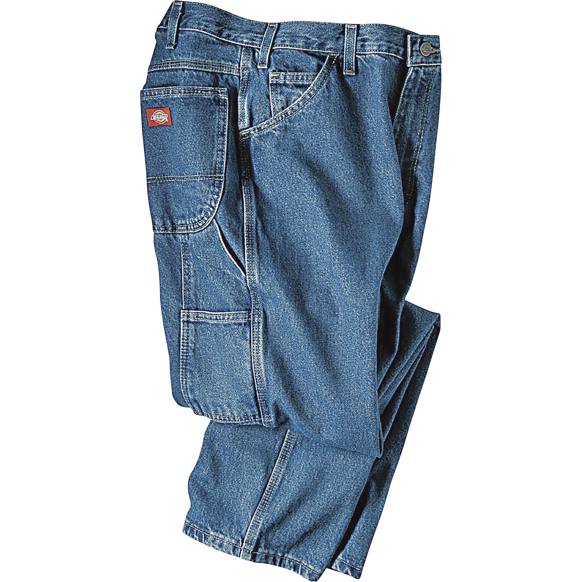 Dickies 14-Oz. Denim Carpenter Jeans — Stonewashed Indigo, 46in. x