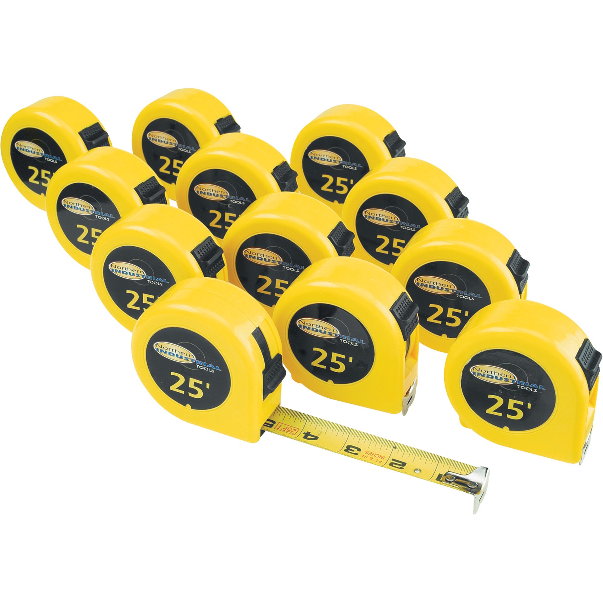 Northern Industrial Tape Measures — 1in. x 25ft. 12-Pk.