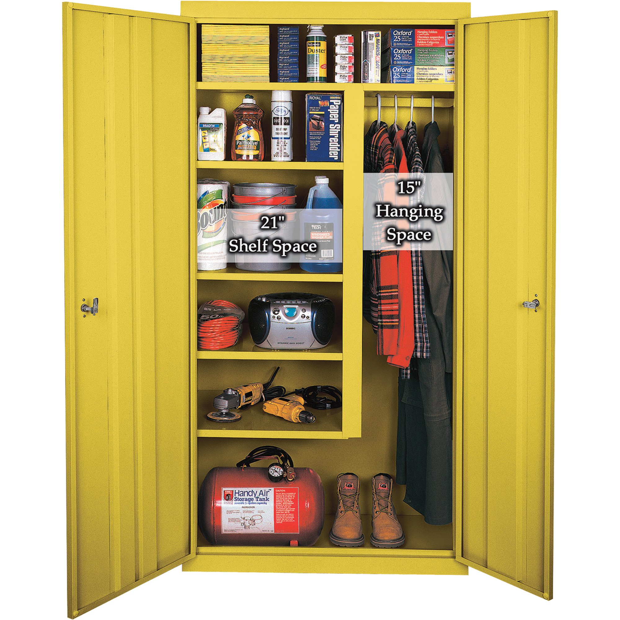 Best Metal Janitor/Wardrobe — 36in.W x 72in.H, Yellow