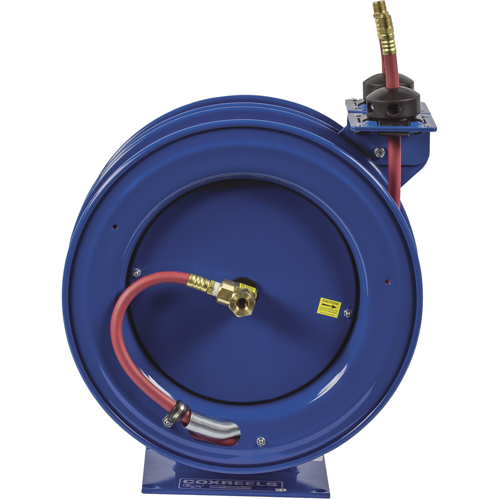 Coxreels Dual Air Hose Reel, With 1/4in. x 50ft. PVC Hoses, Max