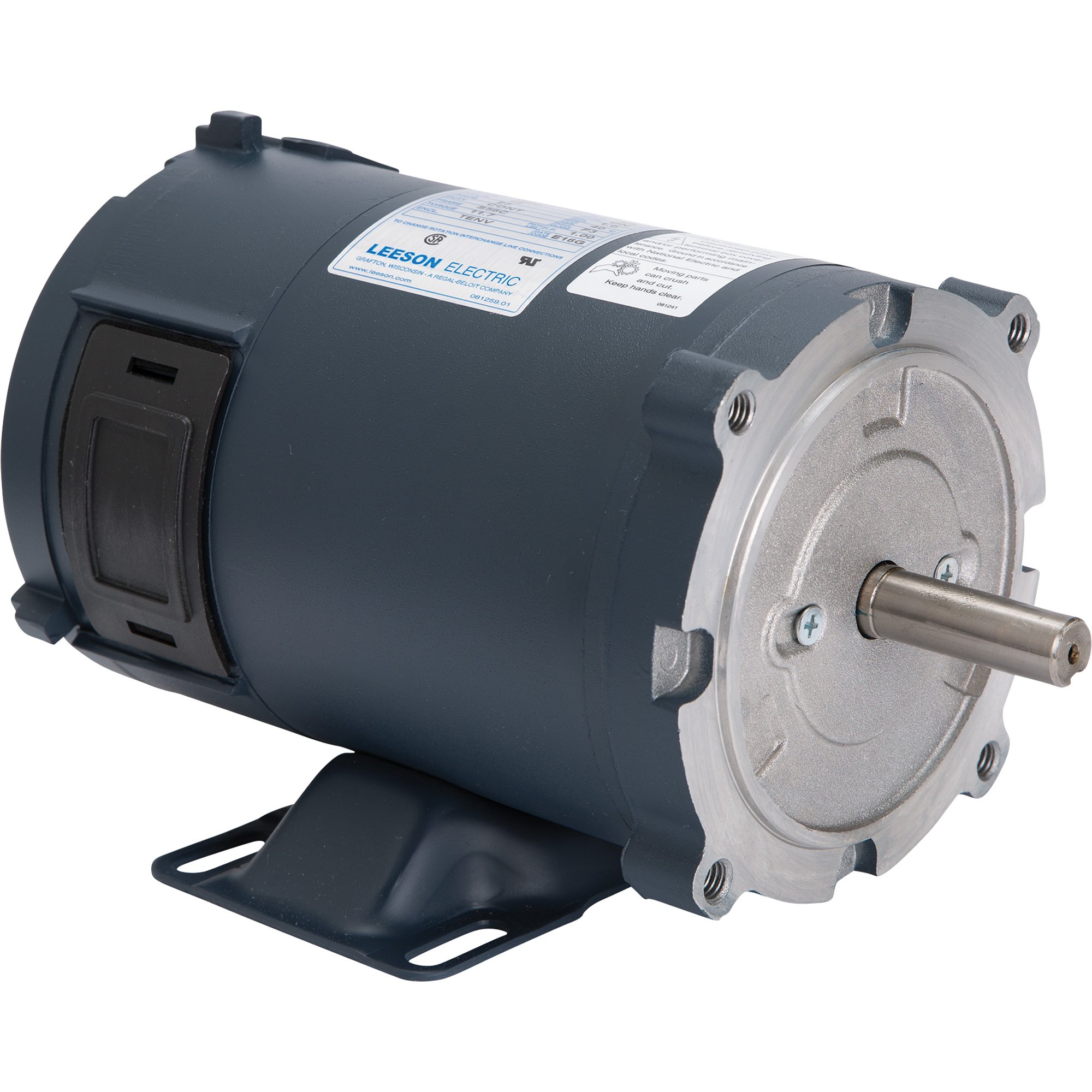 Leeson 12 Volt DC Electric Motor — 1/3 HP, 1,750 RPM, 27 Amps, Model# 108046