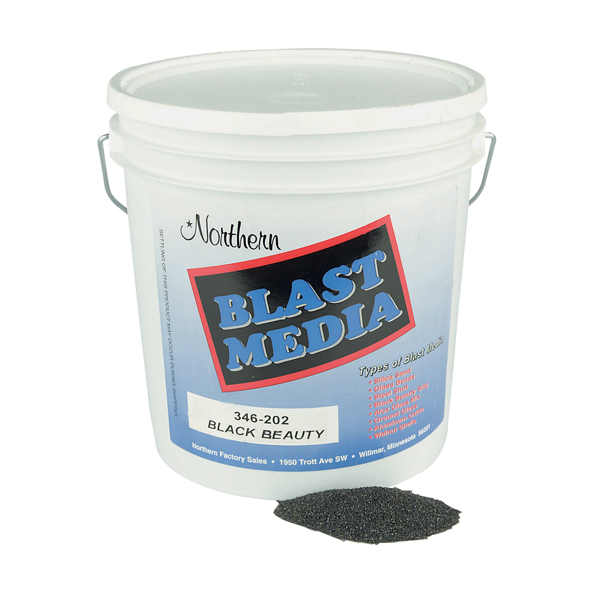 Gallon Pail of Abrasive Black Beauty Slag