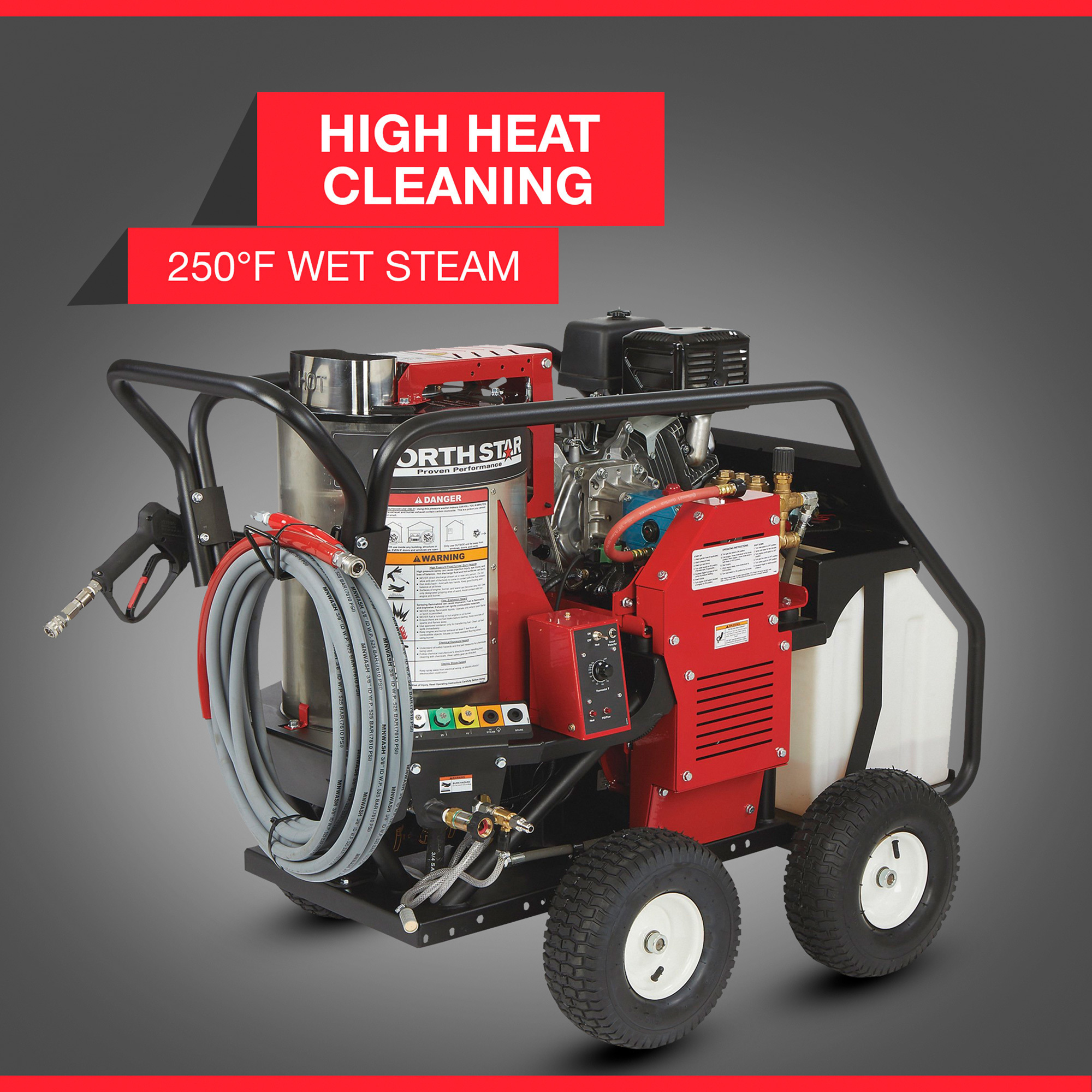 NorthStar Hot Water Pressure Washer with Wet Steam, 3.5 GPM, 3500 PSI Honda  Engine, Model# 157117