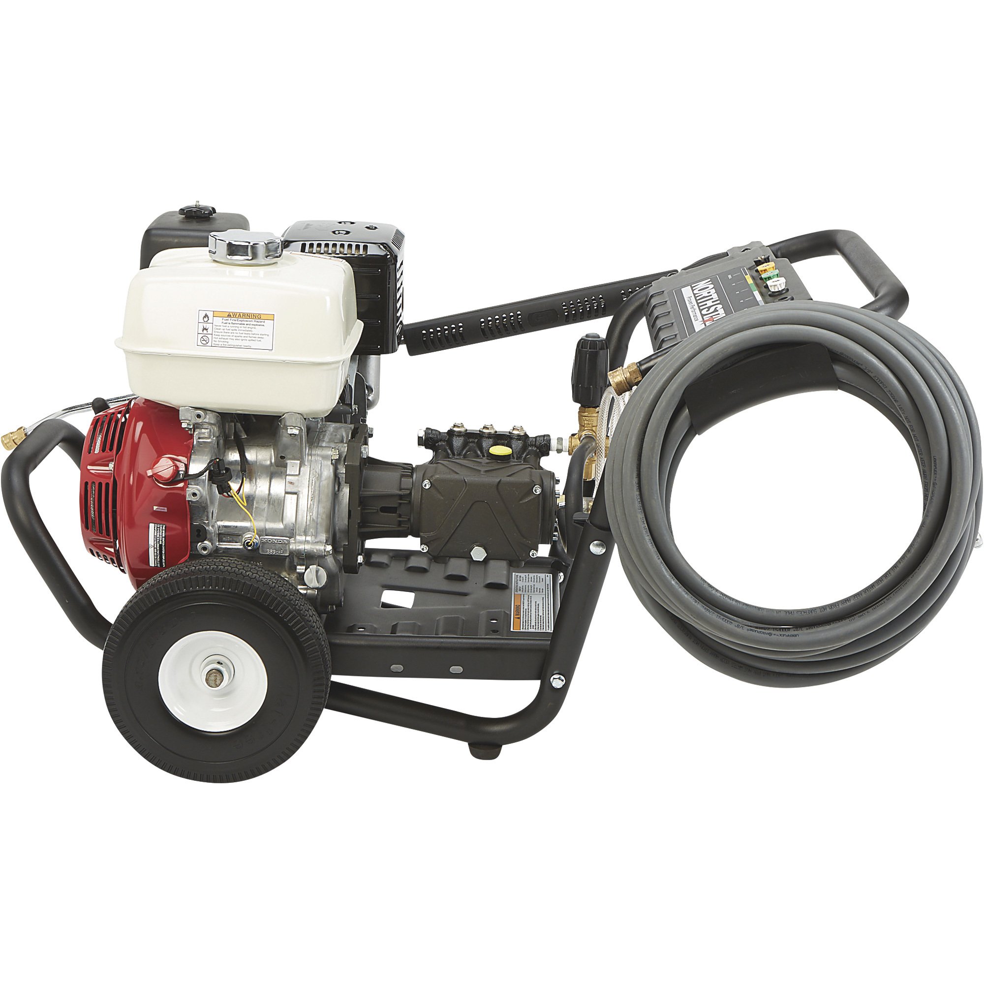 For Sale in California Only — NorthStar Gas Hot Water Commercial Pressure  Washer Skid — 4,000 PSI, 4.0 GPM, Honda Engine