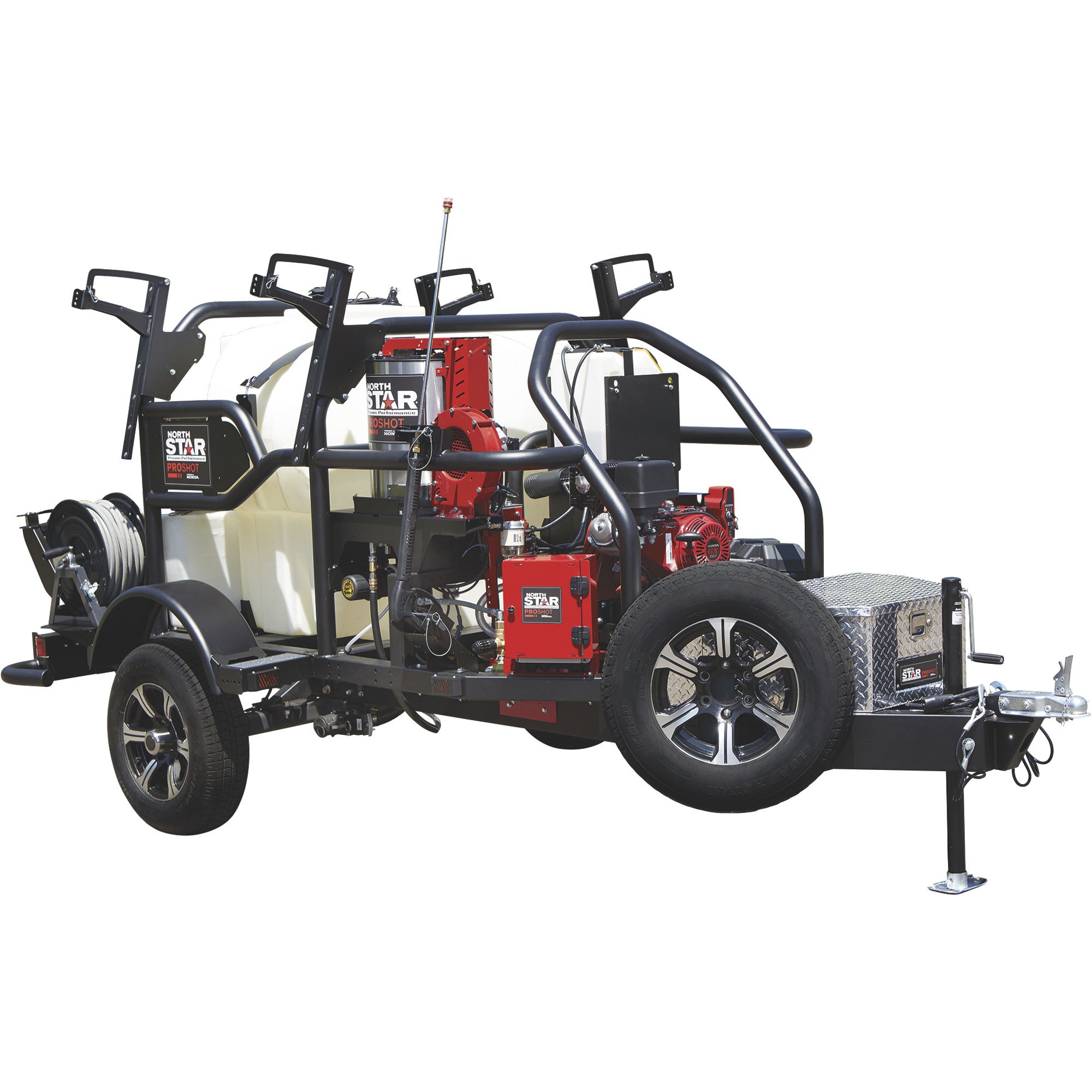  North Star Hot Water & Wet Steam Pressure Washer with Power  Nozzles, Lance, Washing Gun, and Hose - Gas Powered, 3000 PSI, 4 GPM,  Electric Start Honda Engine : Patio, Lawn & Garden