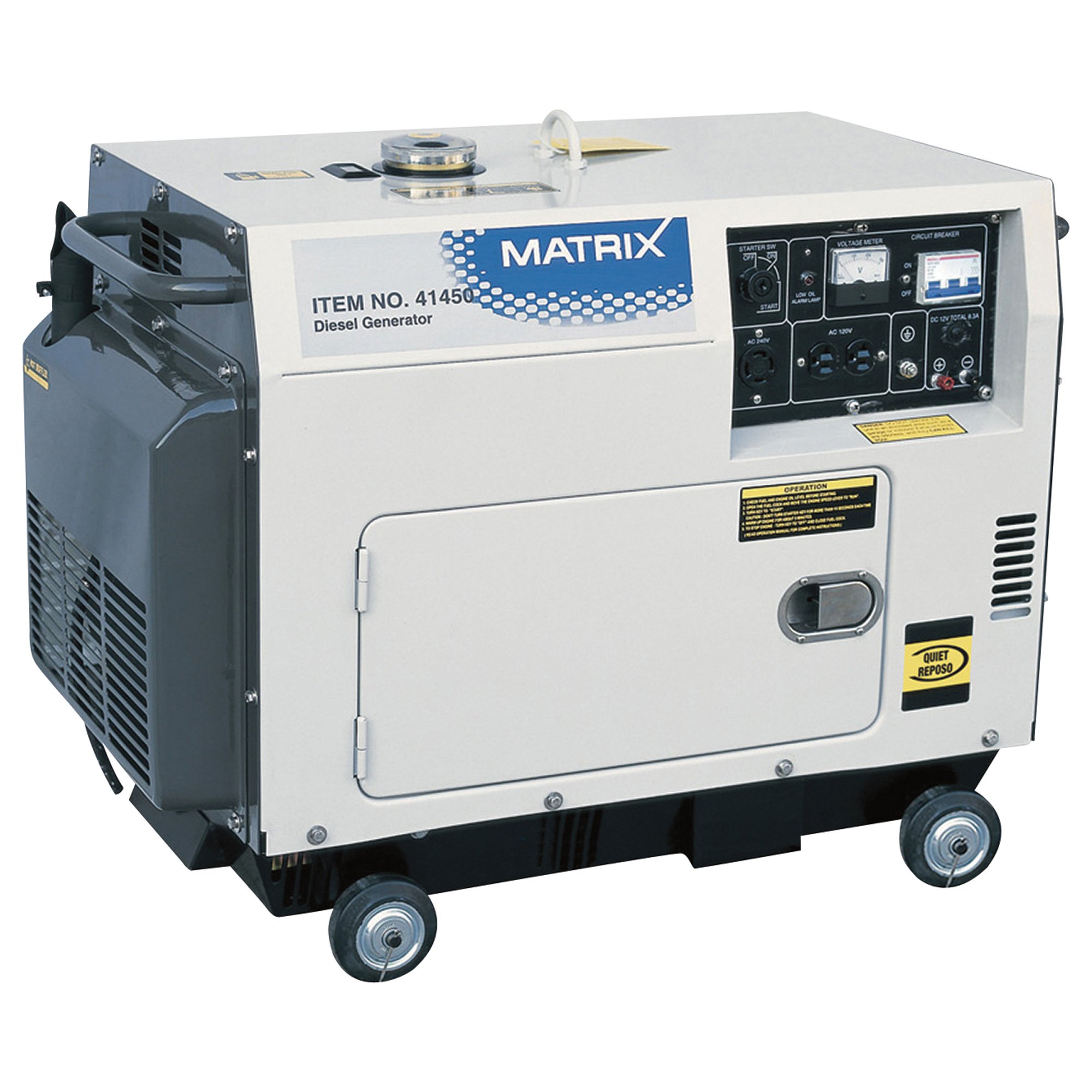 Matrix Diesel Generator 5500 Watts, Electric Start, Model# | Northern Tool