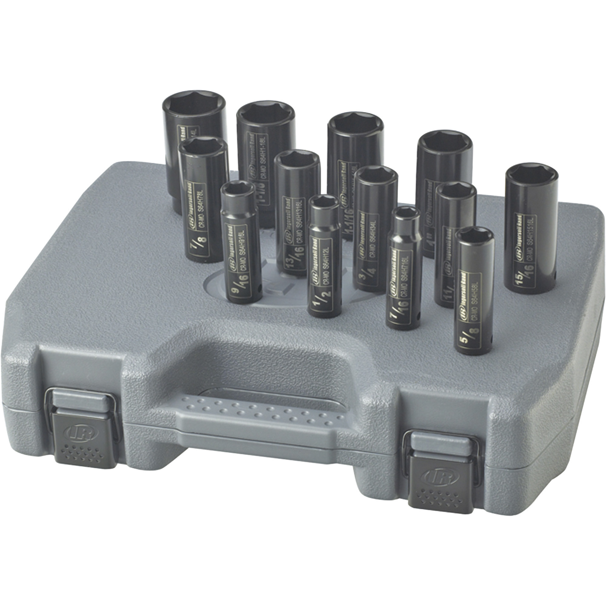 Ingersoll Rand Impact Sockets, 13-Pc. Set, 1/2in.-Drive, Deep Well, SAE,  Model# SK4H13L
