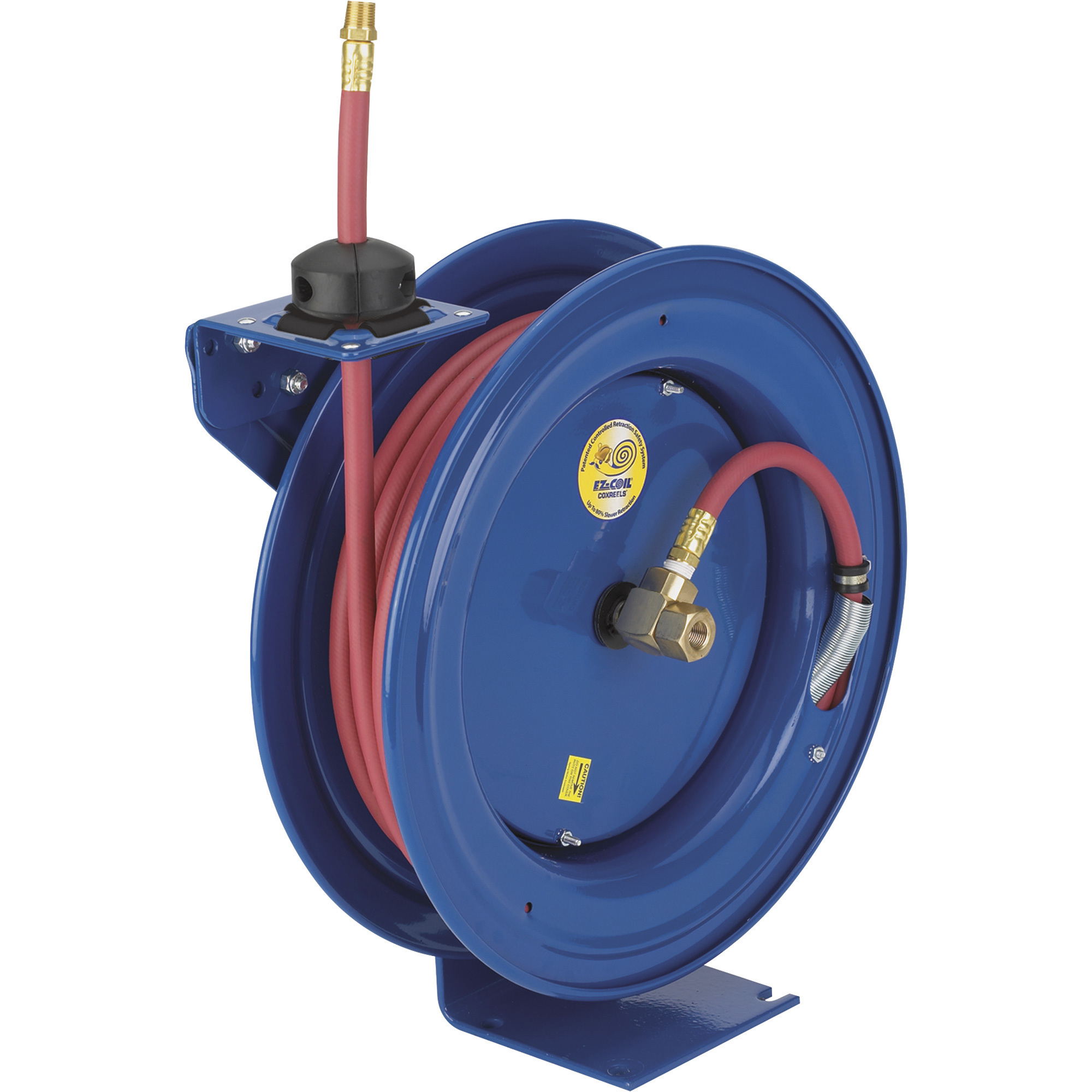 Coxreels P Series Air/Water Hose Reel, With 1/4in. x 50ft. PVC Hose, Max. 300 PSI Model# EZ-P-LP-150