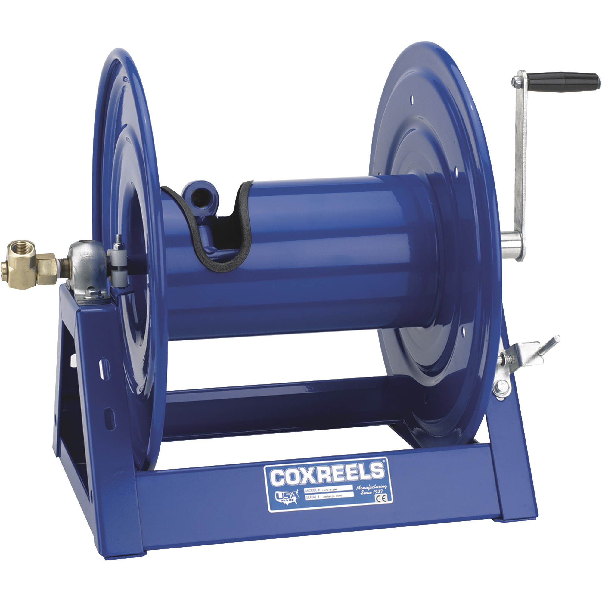 Coxreels Hand-Crank Hose Reel - Holds 3/8in. x 300ft. Hose, Max. 3000 PSI,  Model# 1125-4-200-BEXX