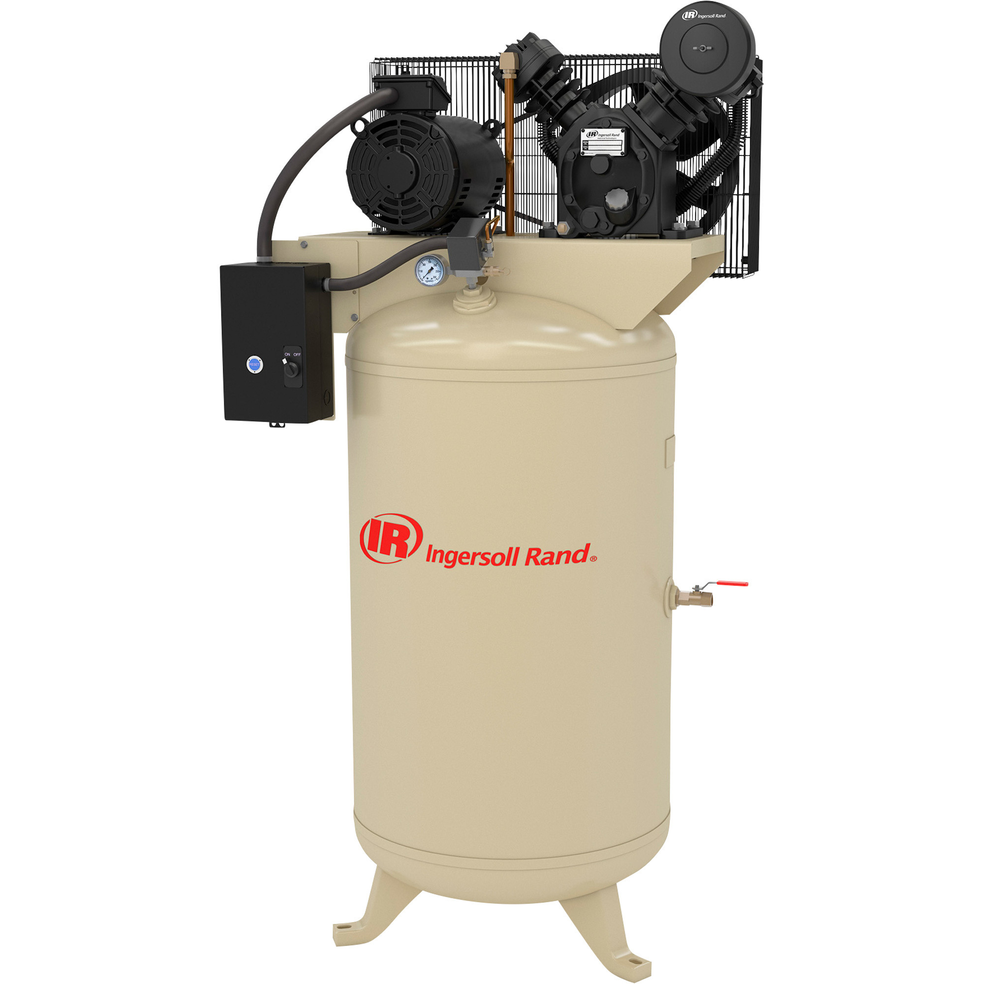 Ingersoll Rand Type-30 Reciprocating Air Compressor, 5 Hp, 230 Volt, 3 