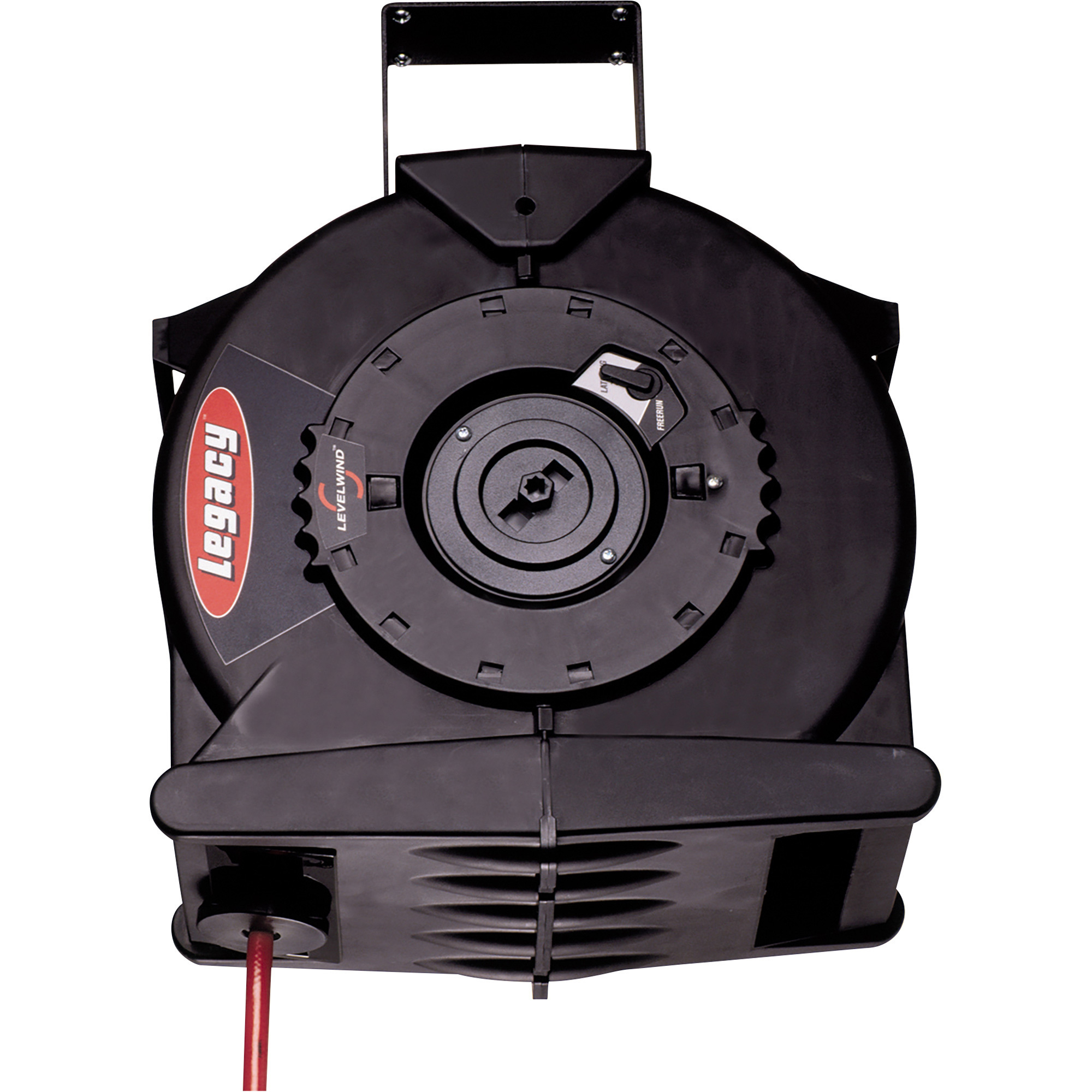 Legacy Retractable Air Hose Reel — With 3/8in. x 75ft. PVC Hose