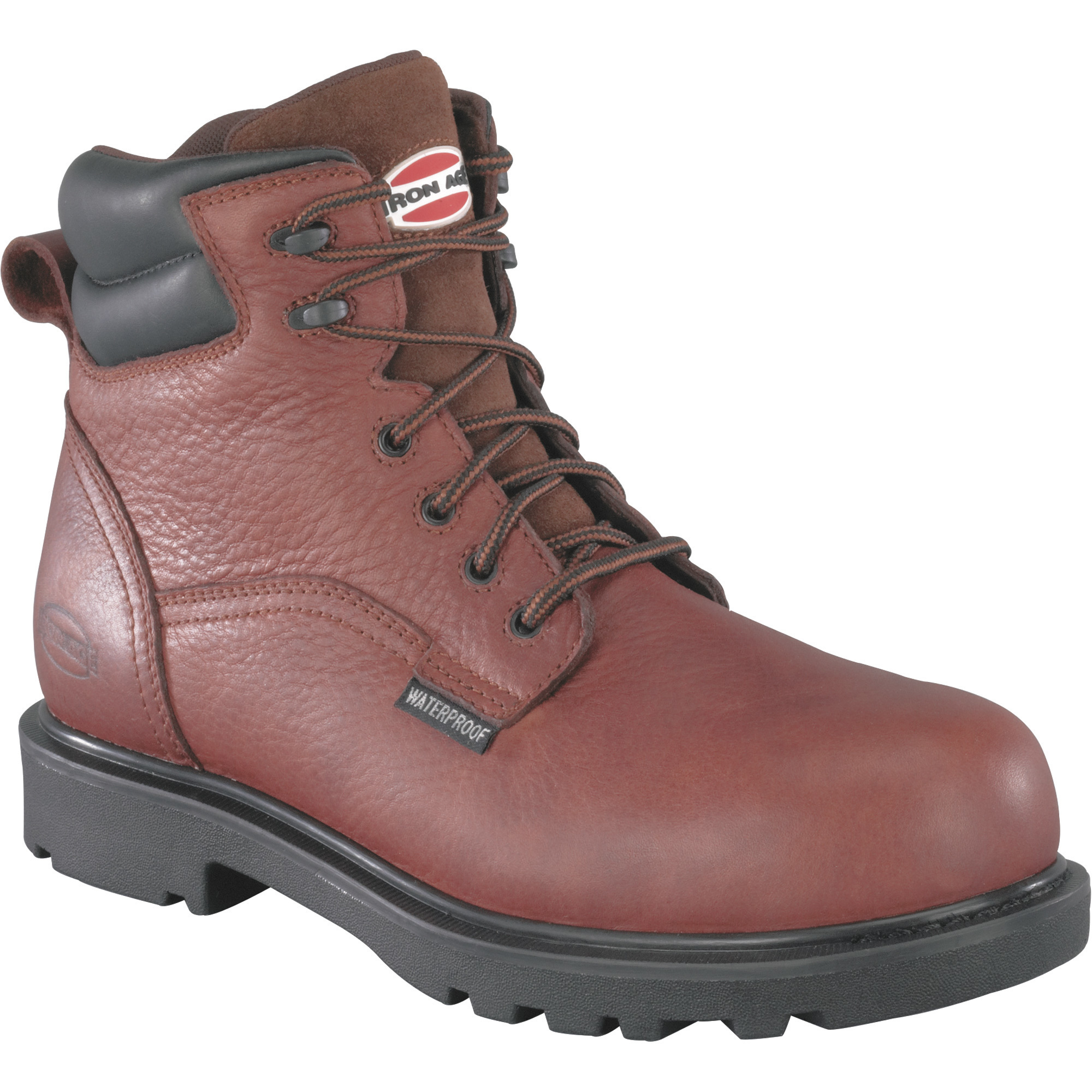 Men s Iron Age Hauler 6 inch Waterproof Work Boot Size 10.5 Brown