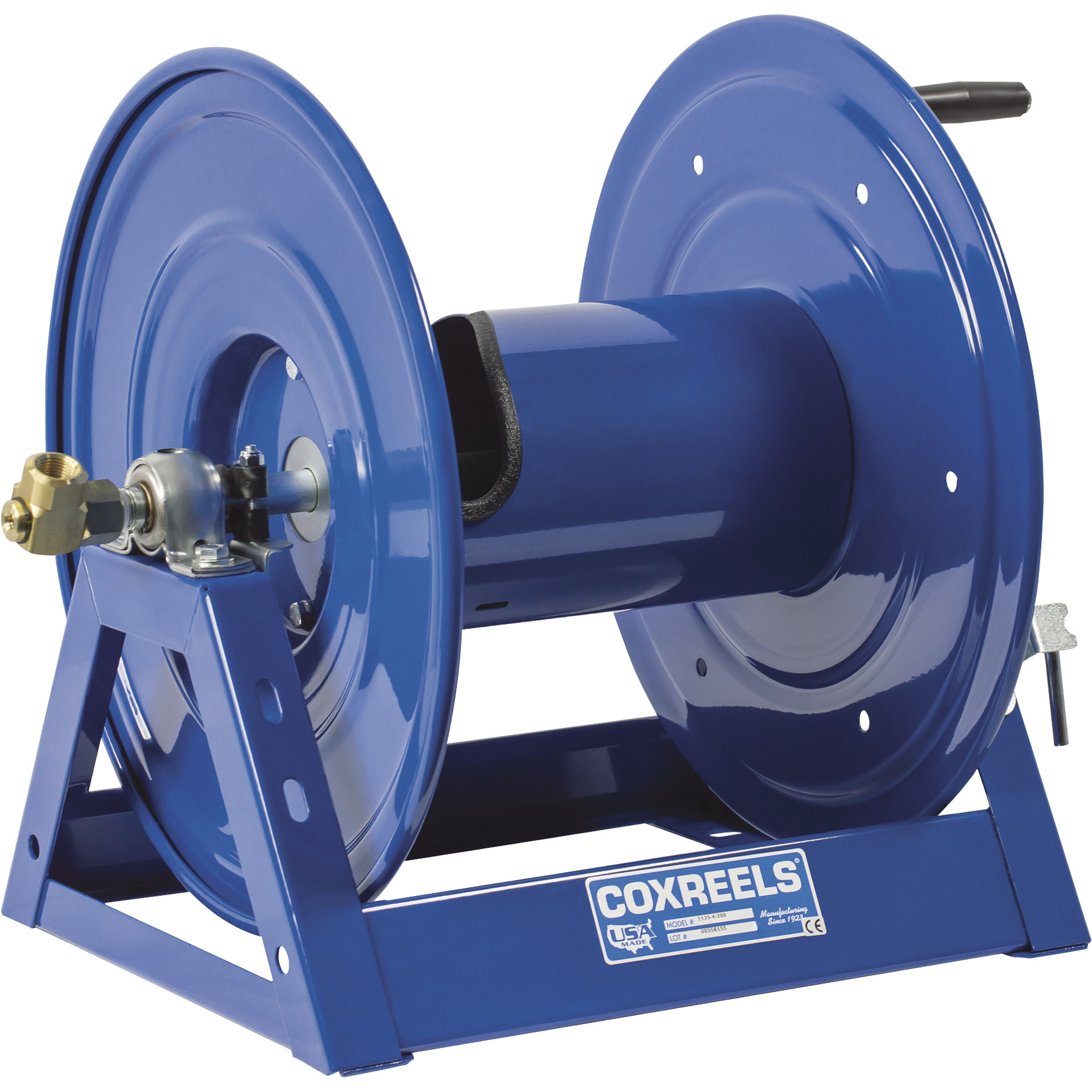 Coxreels 1125 Series Hand-Crank Hose Reel, Holds 3/4in. x 200ft. Hose, Max. 3000 PSI, Model# 1125-5-200