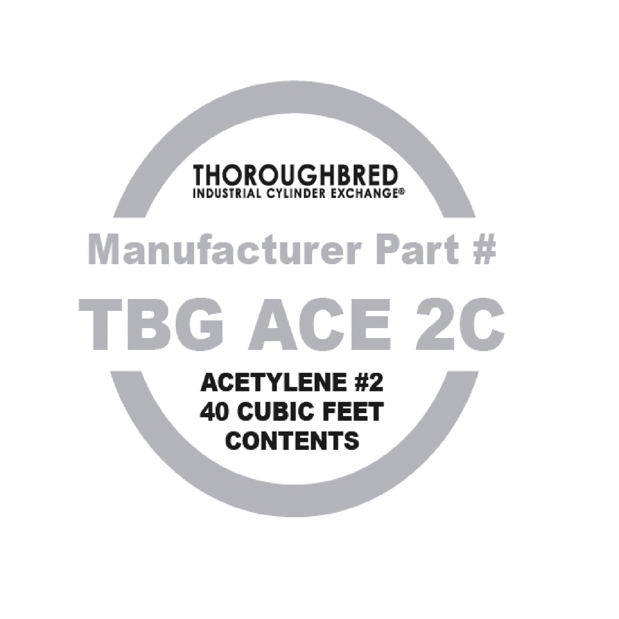 Thoroughbred Acetylene Gas Cylinder Fill or Exchange, 40CF