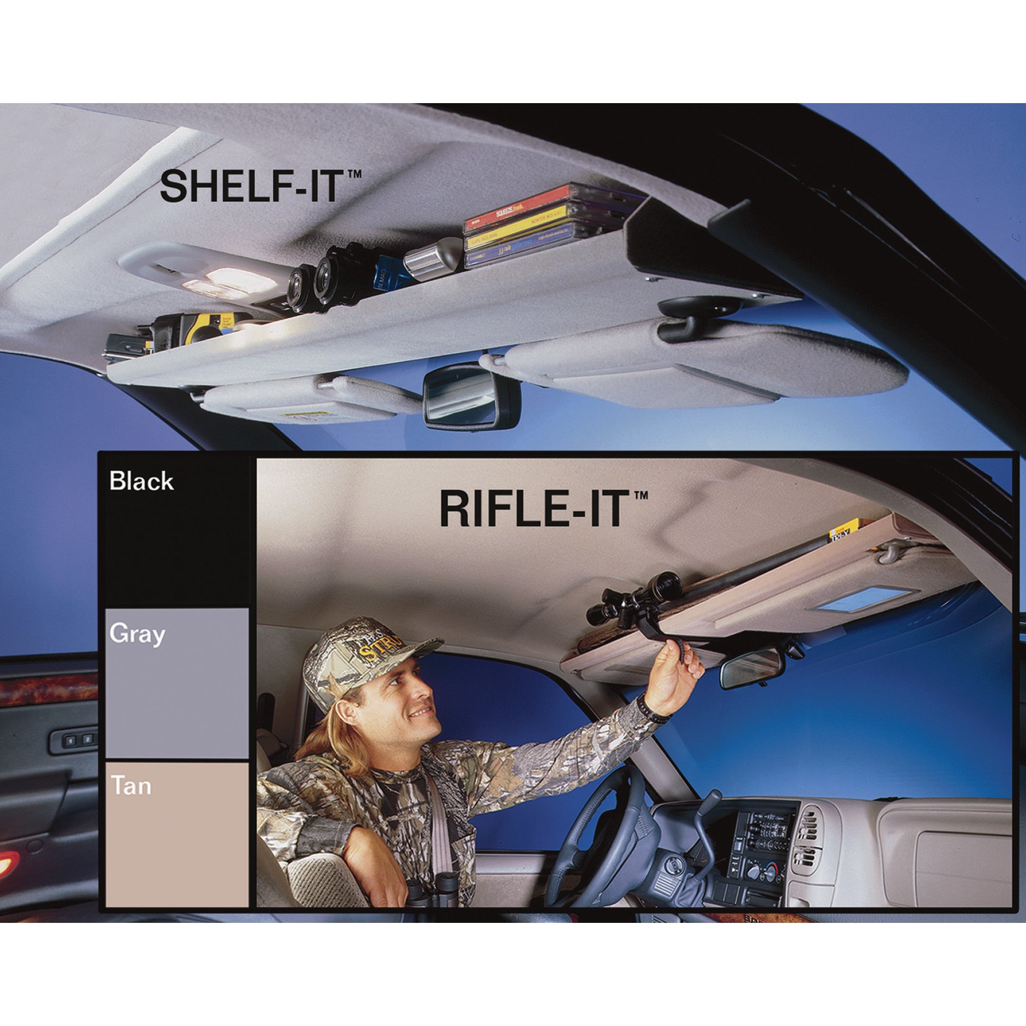 VDP ShelfIt Overhead Storage Shelf — 19922004 Chevrolet C/K Crew Cab, Gray, Model SH1195