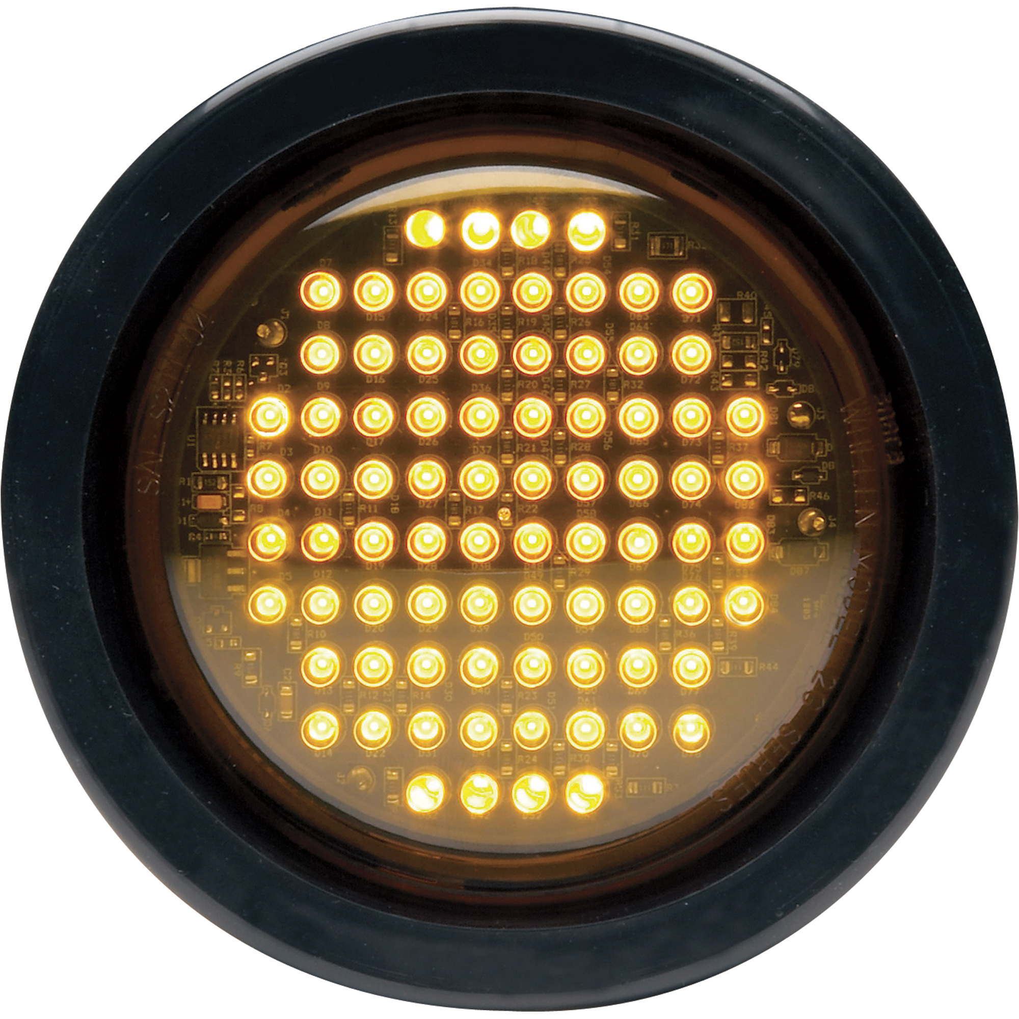 Whelen 4in. Round Flashing LED Warning Light - Amber Lens, Model# 2GA00FAR