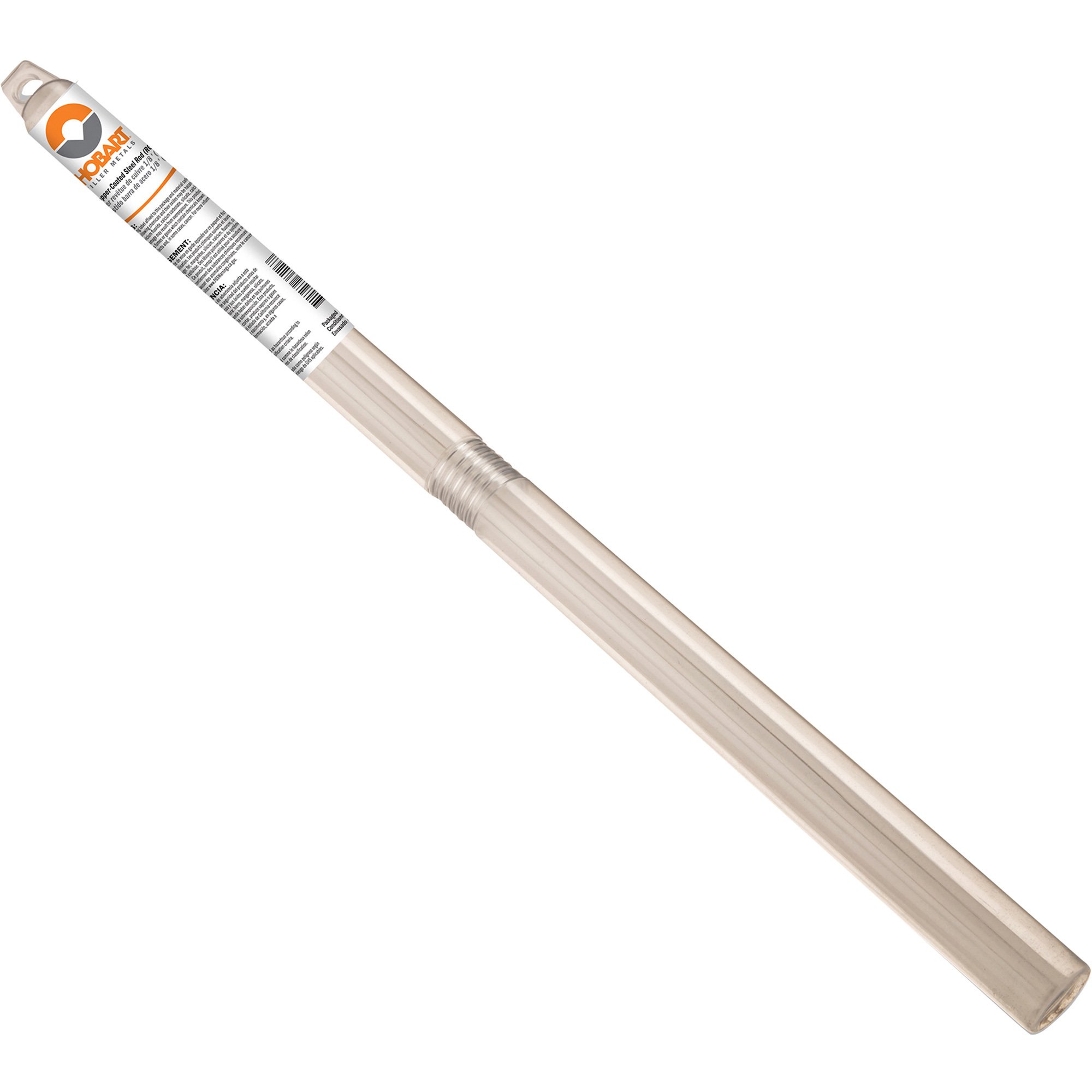 Hobart Brazing Rods, CopperCoated Steel — 1/8in. Dia. x 18in.L, 1Lb