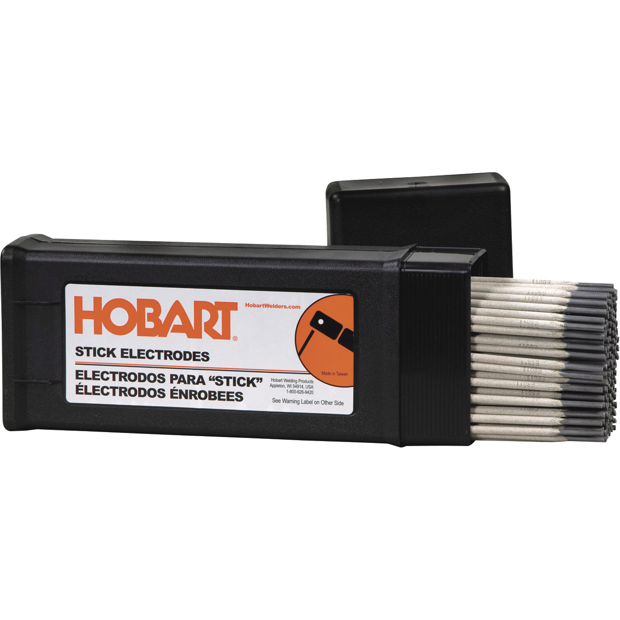Hobart Filler Metals Stick Welding Electrodes, 6011, 1/8in. x 14in.L, 10-Lb. Container, Model# 770460