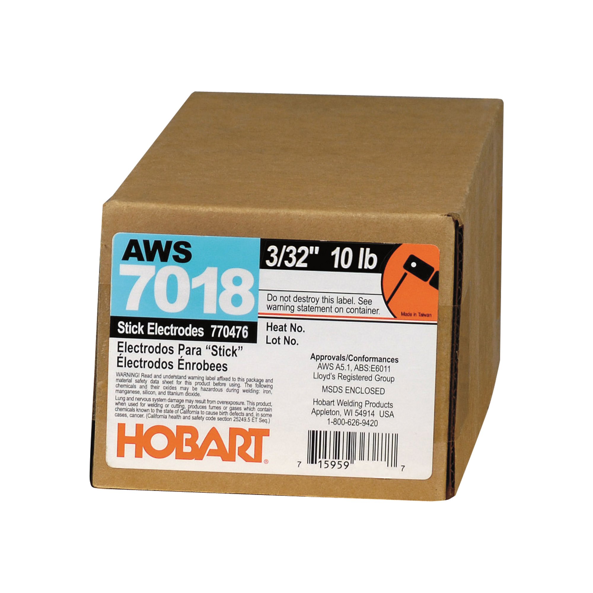 Hobart Welding Rod — 3/32in., 10-Lb. Pack, Model# 770476