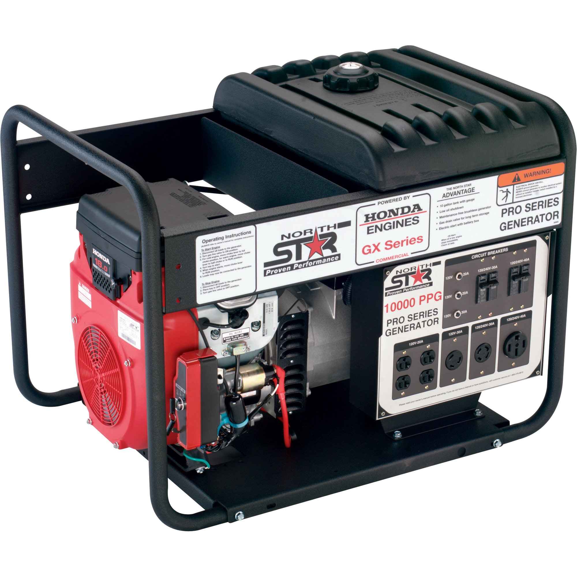 NorthStar Generator — 614cc, 10,000 Surge Watts, 8500 Rated Watts, Gasoline