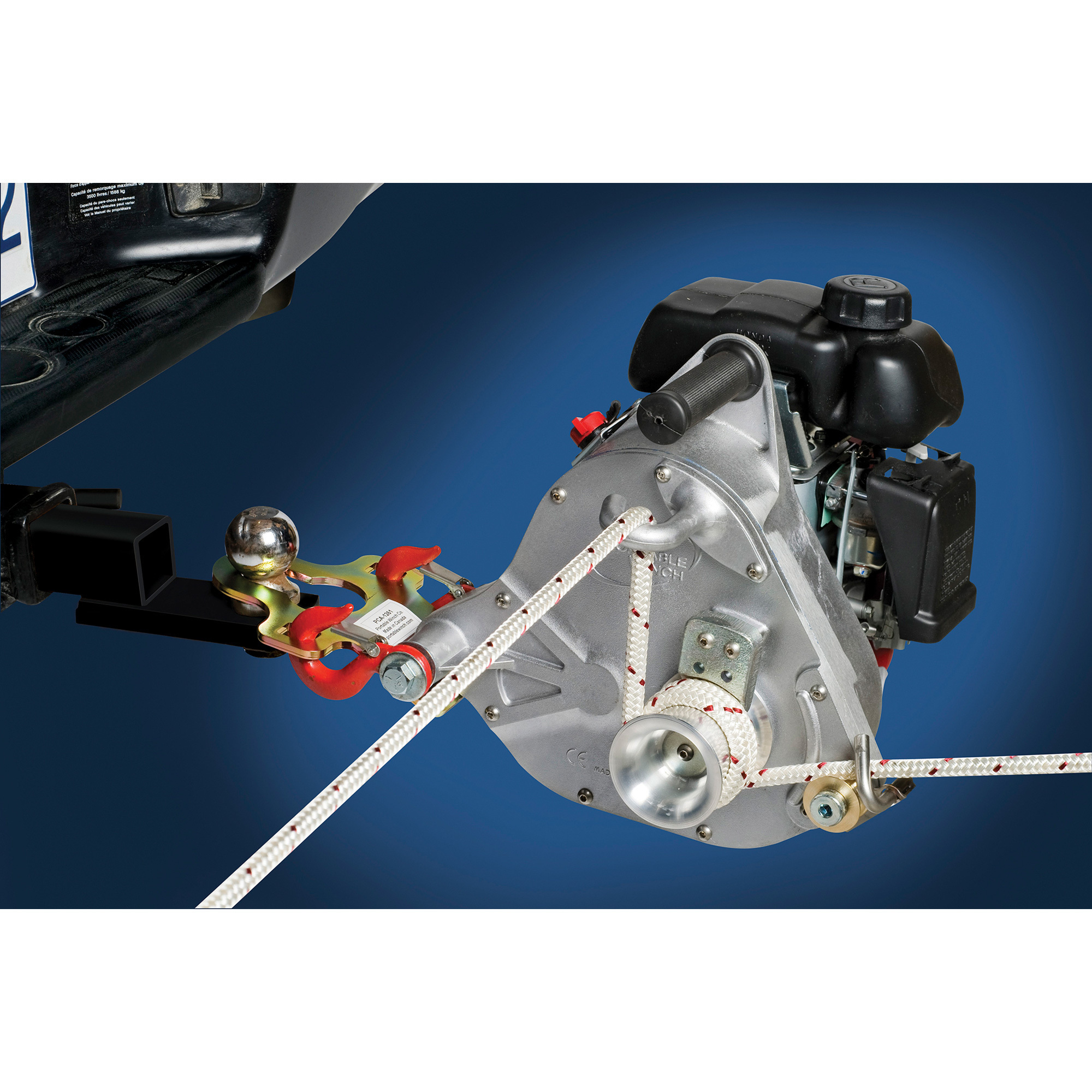 Portable Winch Hitch Mounting Plate Anchor — Fits 2in. Ball Hitches