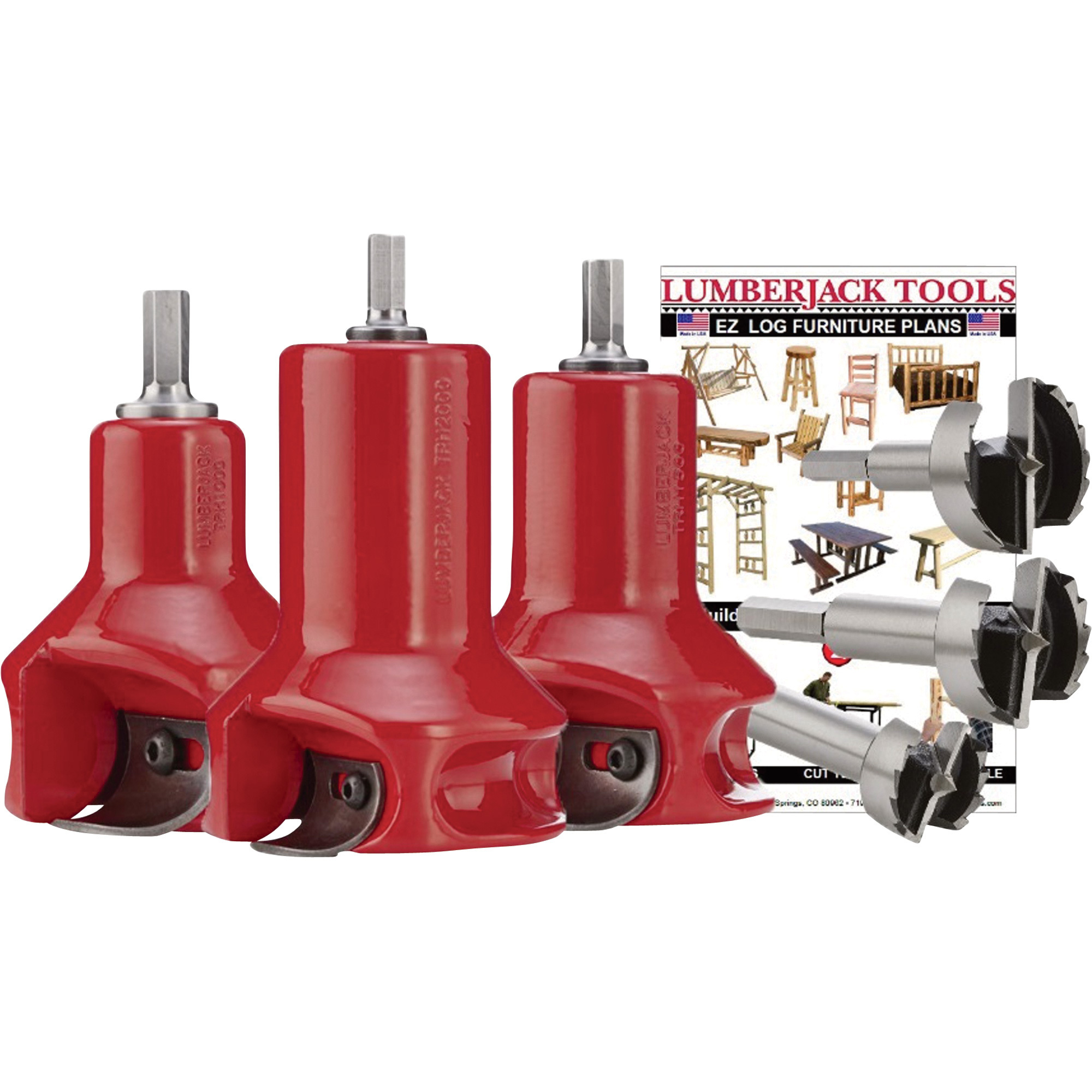 Lumberjack Tools Home Series Tenon Cutter Master Kit, 3-Pc., 1in., 1 1/2in. & 2in., Model# HSK3