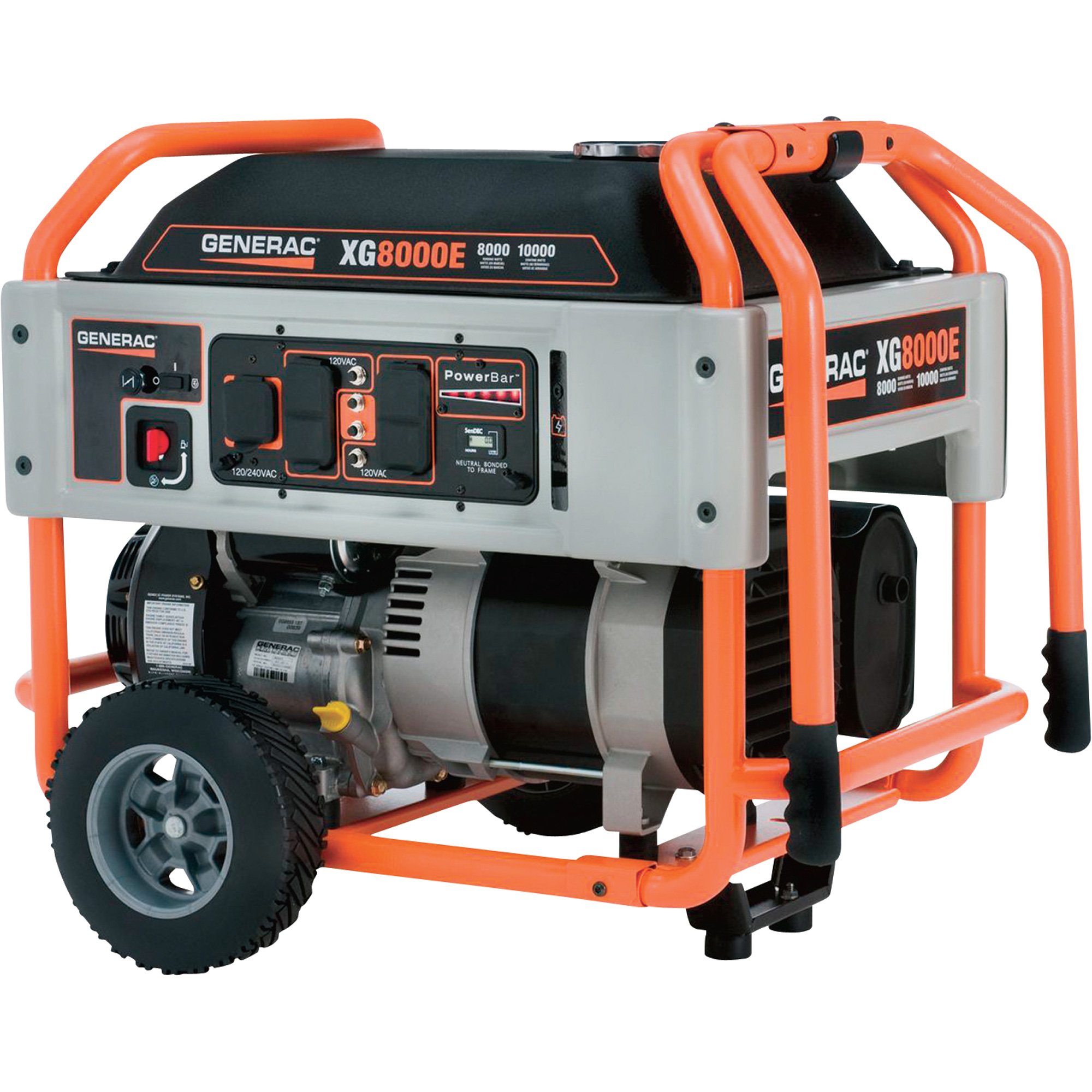 Generac XG8000E Portable Generator 10 000 Surge Watts 8000