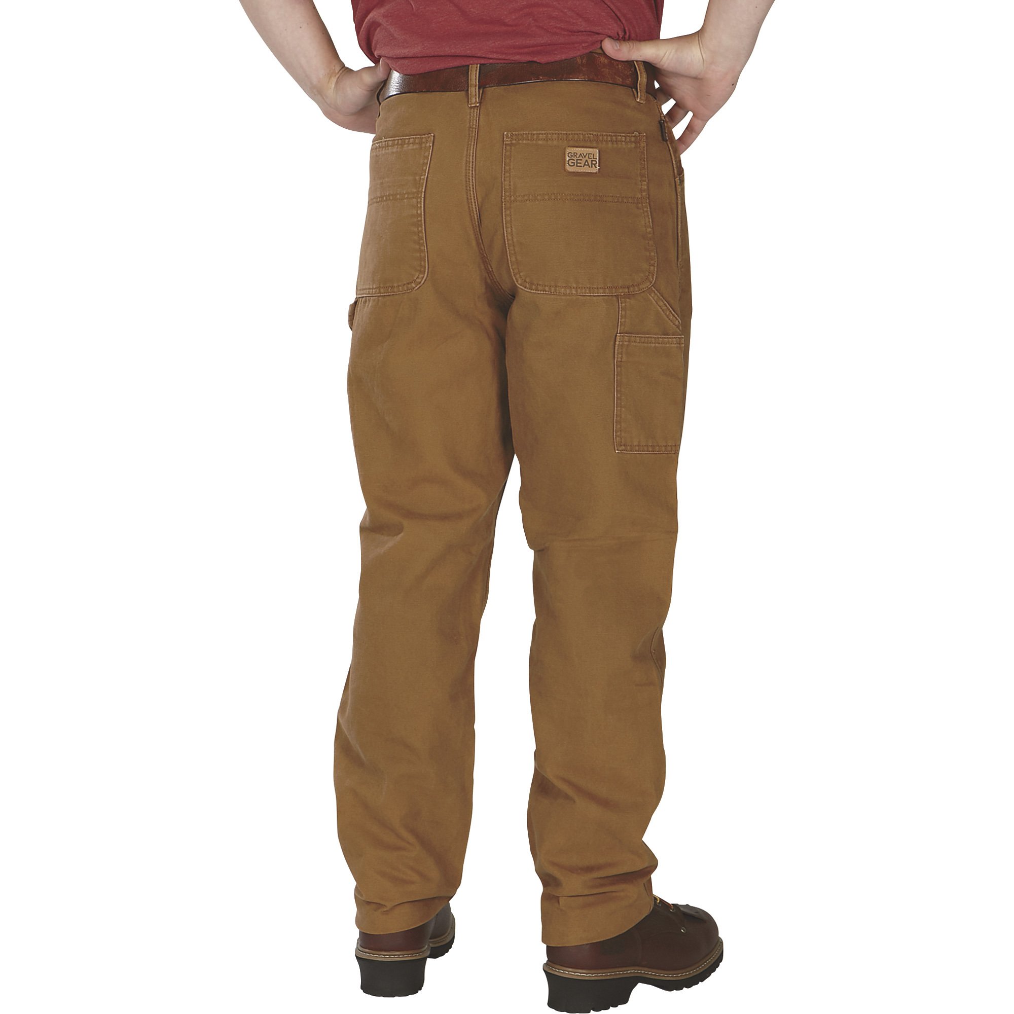 Gravel Gear Men's 12-oz. Duck Carpenter Work Pants — Brown, 42in