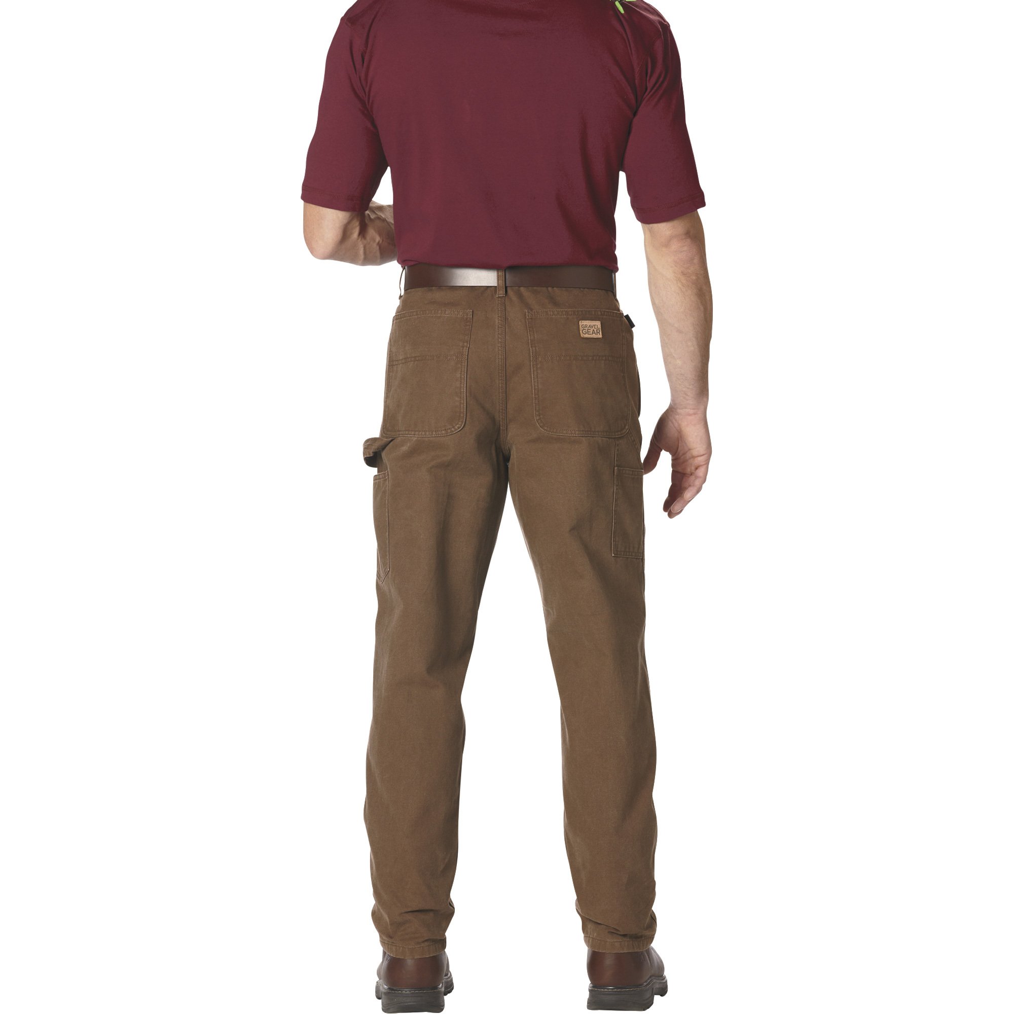 Gravel Gear Men's 12-oz. Duck Carpenter Work Pants — Dark Brown