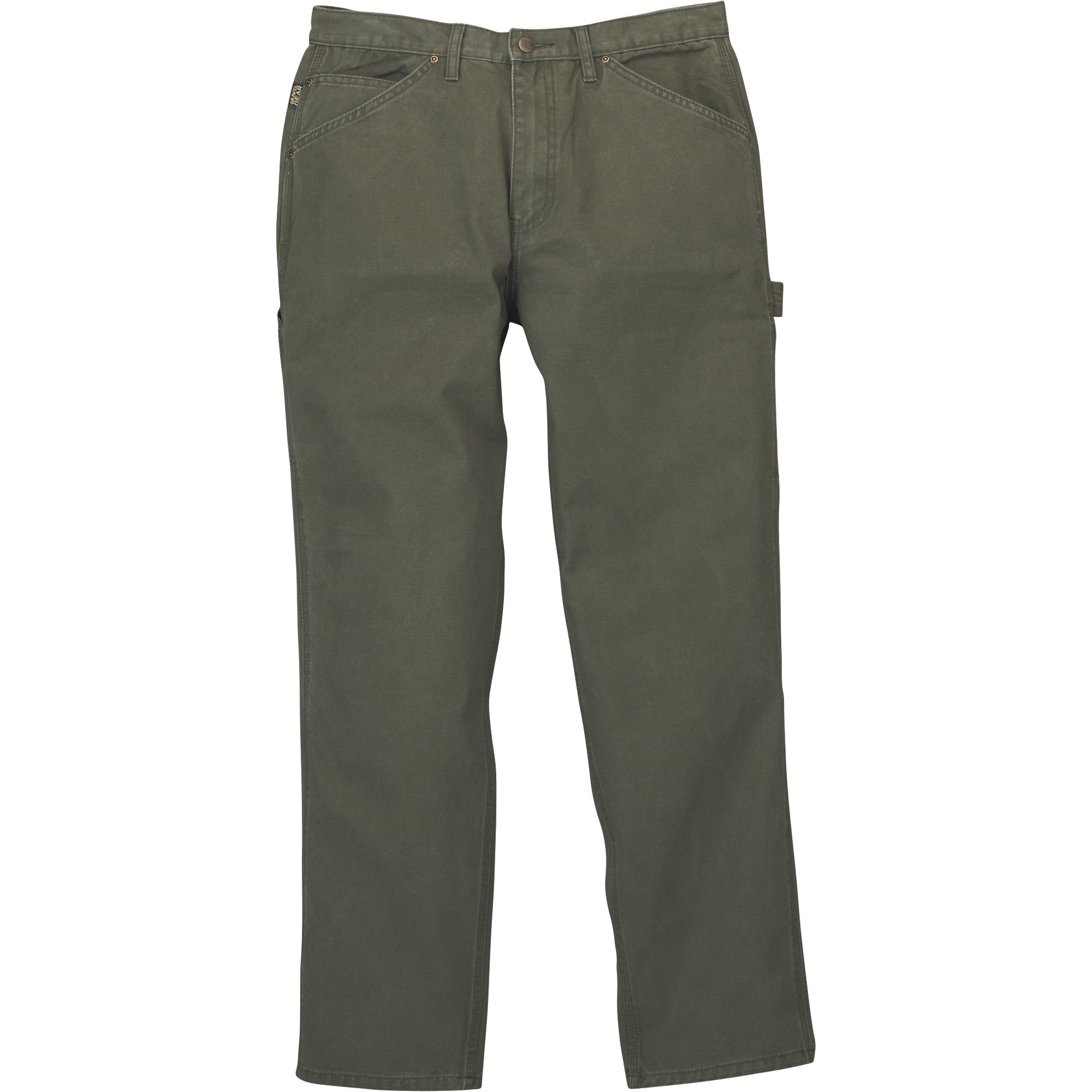 Gravel Gear Men's 12-oz. Duck Carpenter Work Pants — Moss, 40in