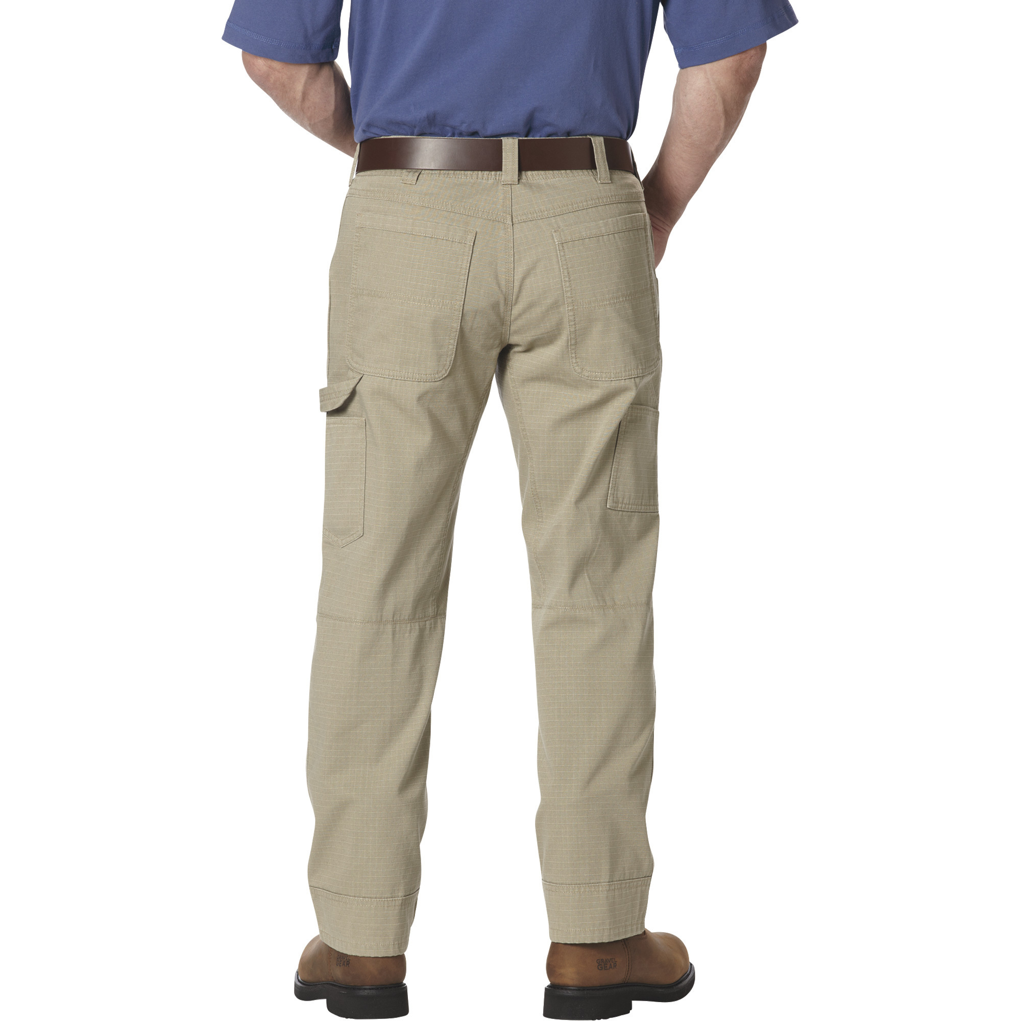 Gravel Gear Men's Cotton Ripstop Carpenter Pants with Teflon Fabric Protector