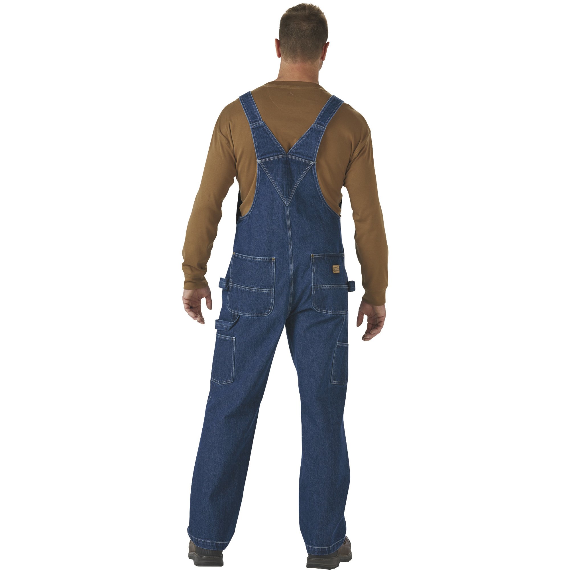 14oz Denim Stone Washed Logger Dungaree W/ Chaps and Suspender Buttons