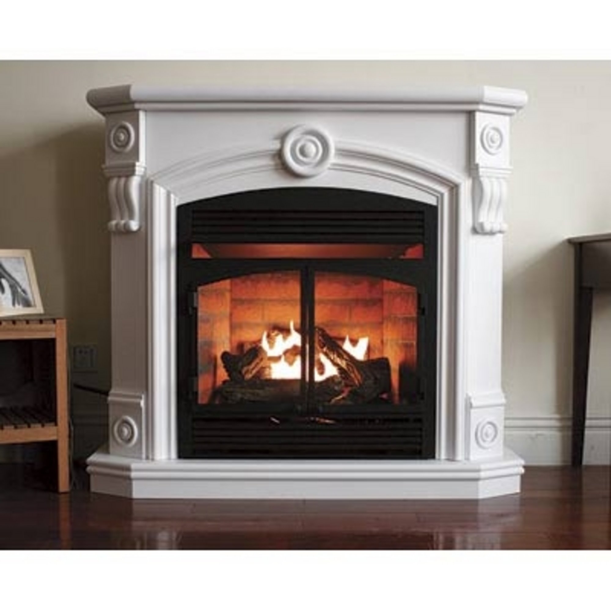 ProCom Vent-Free Natural Gas Fireplace – 40,000 BTU, White | Northern Tool