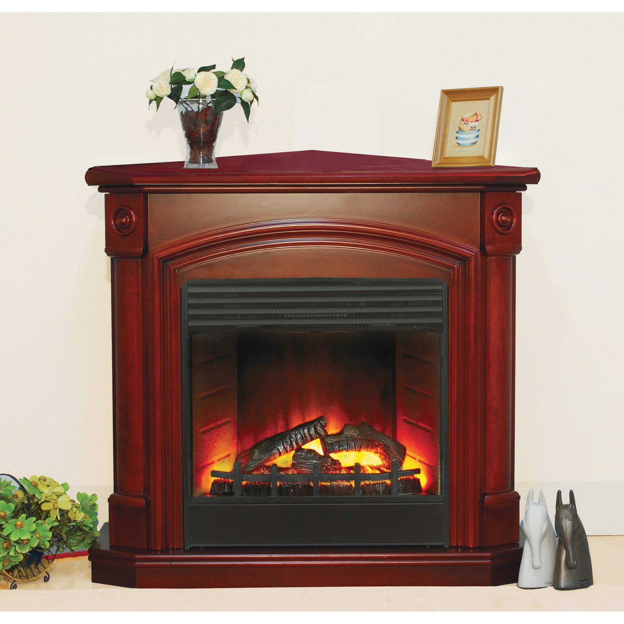 ProCom 5000 BTU Electric Fireplace – 24in. Corner, Cherry | Northern Tool