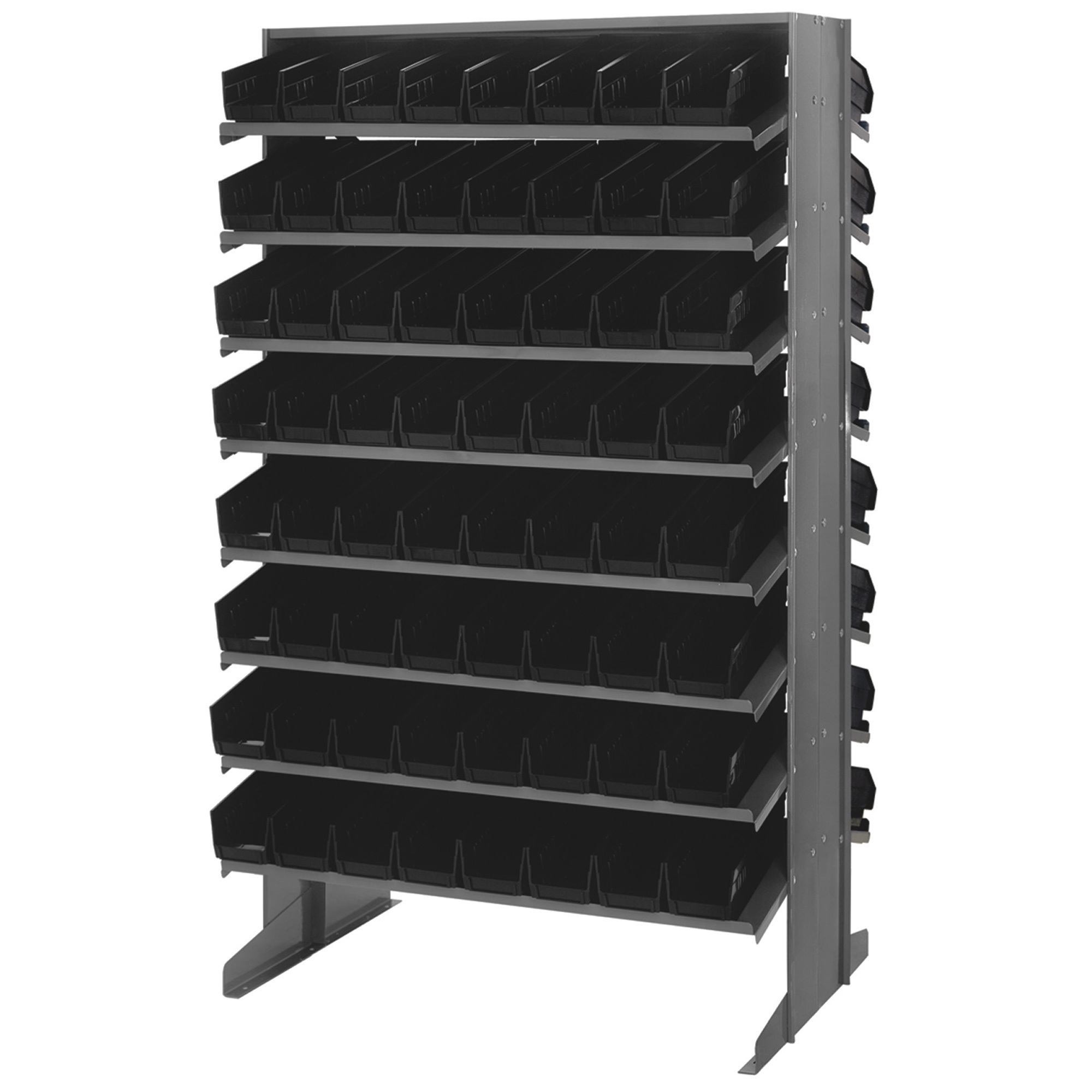 Quantum 60in. Rack with 128 Bins, Black, Model# QPRD-101BK | Northern Tool